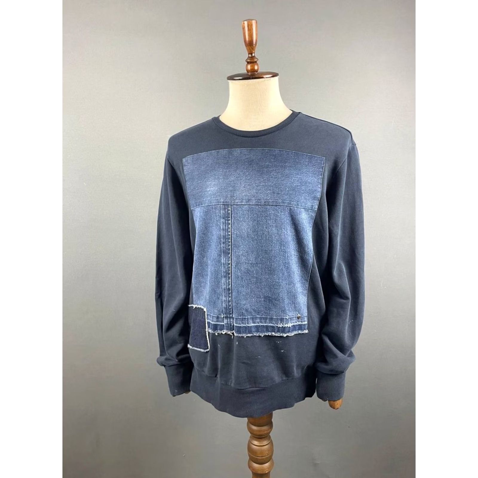 Diesel Diesel Sweater Size L Blue Mens Cotton Crew Neck Long Sleeve Pullover Size US L / EU 52-54 / 3 - 2 Thumbnail
