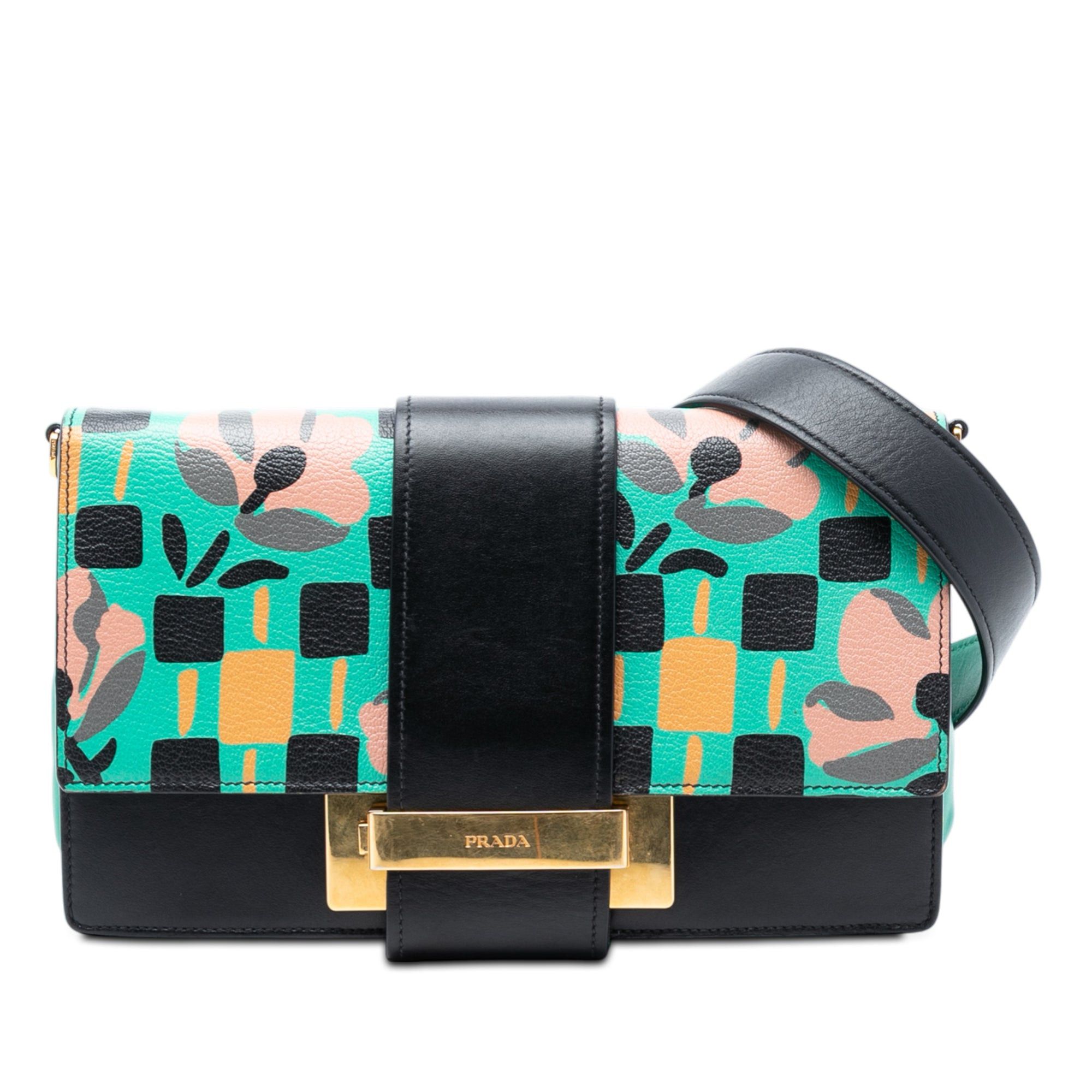 Prada Floral Printed Leather Plex Ribbon Crossbody Size ONE SIZE - 1 Thumbnail