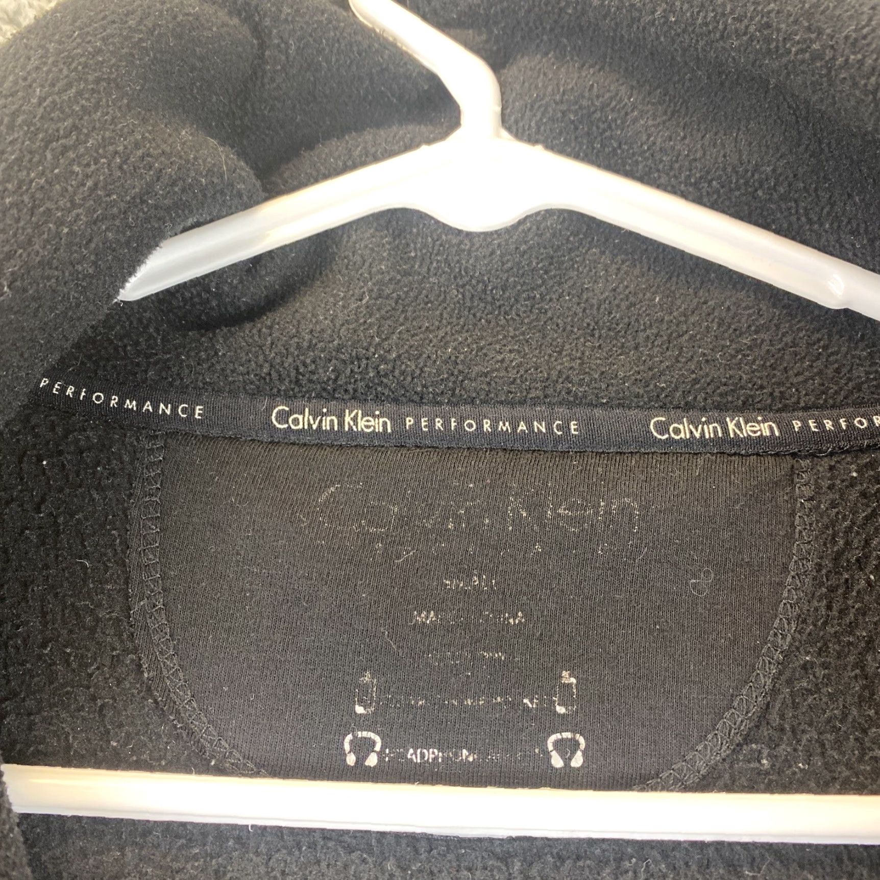 Calvin Klein Calvin Klein Embroidered Logo High Neck Fleece Jacket Women Size S Black Knit Zip Jacket Size S / US 4 / IT 40 - 3 Thumbnail