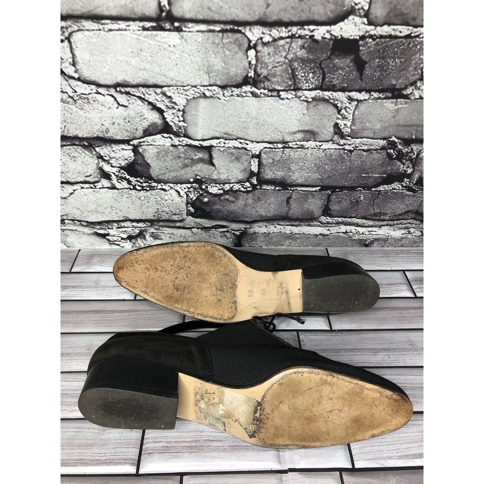 Walter Steiger Walter Steiger Black Suede Leather Lace Up Low Heel Oxfords Size US 5.5 / IT 35.5 - 13 Thumbnail