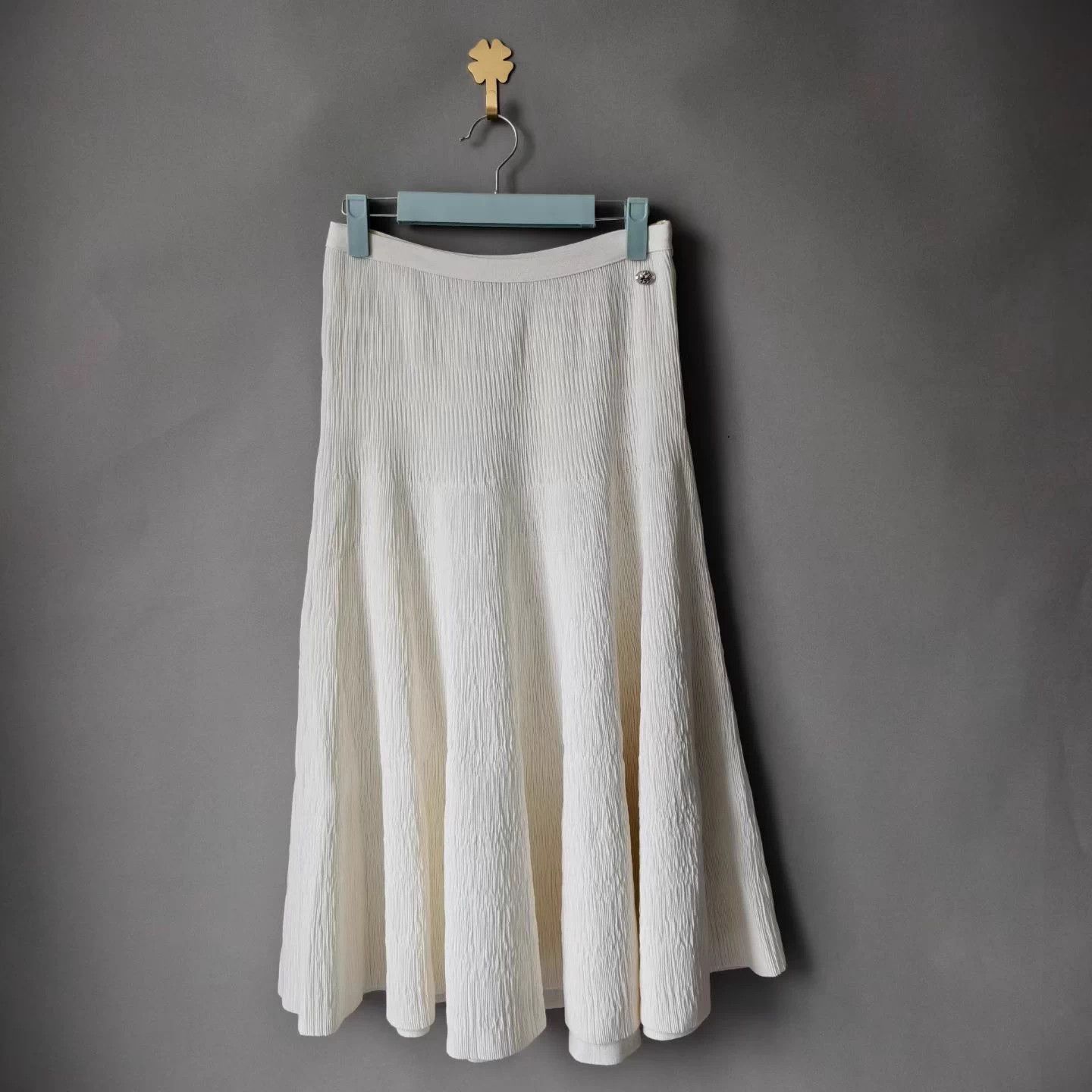 Chanel White Pleated Dress