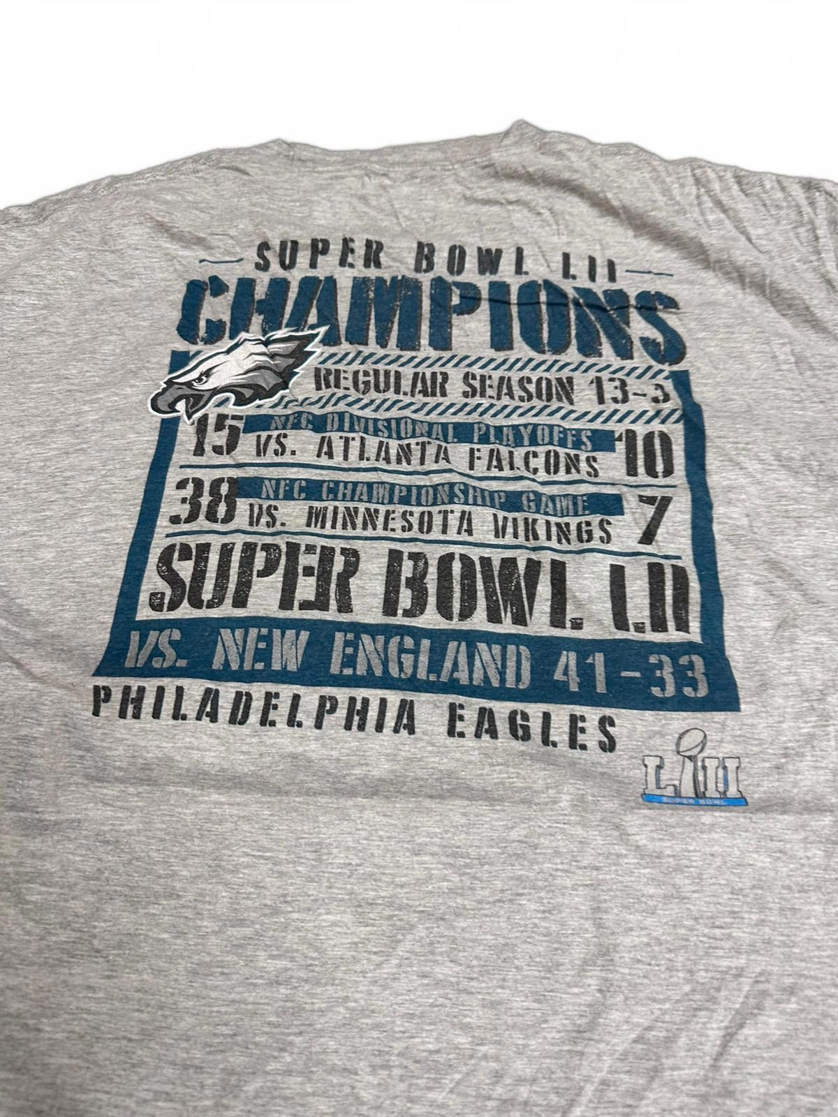NFL Philadelphia Eagles Super Bowl LII Champions Grey T-Shirt Size US XL / EU 56 / 4 - 4 Thumbnail