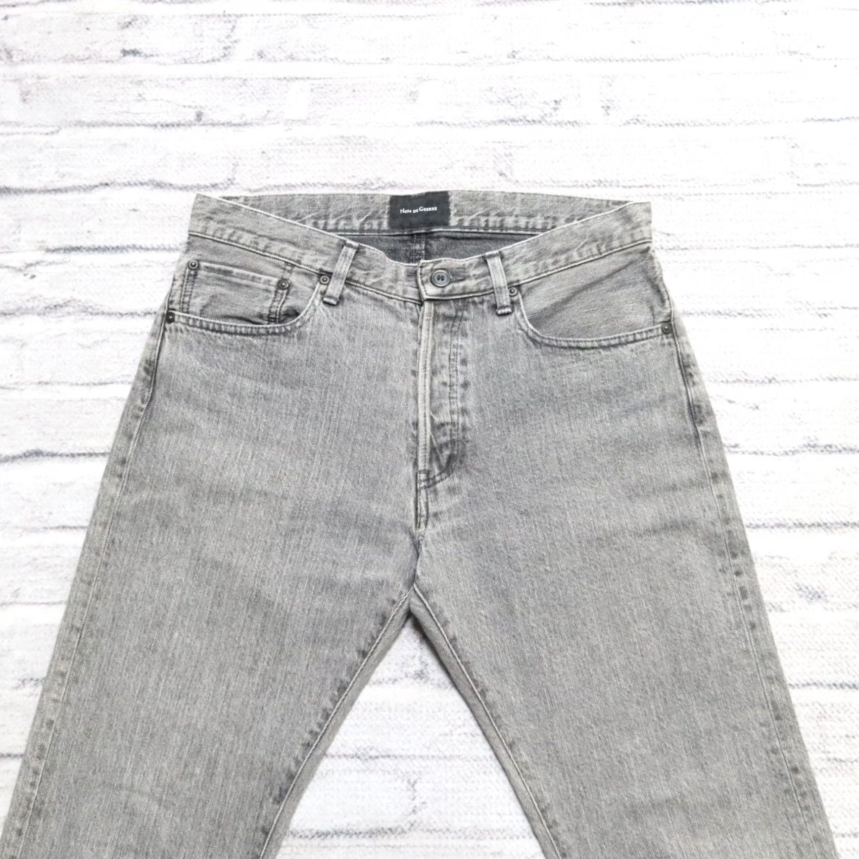 Denime VINTAGE Nom De Guerre Jeans Denim Mens 00s 32x32 1/2 Grey Size US 32 / EU 48 - 5 Thumbnail