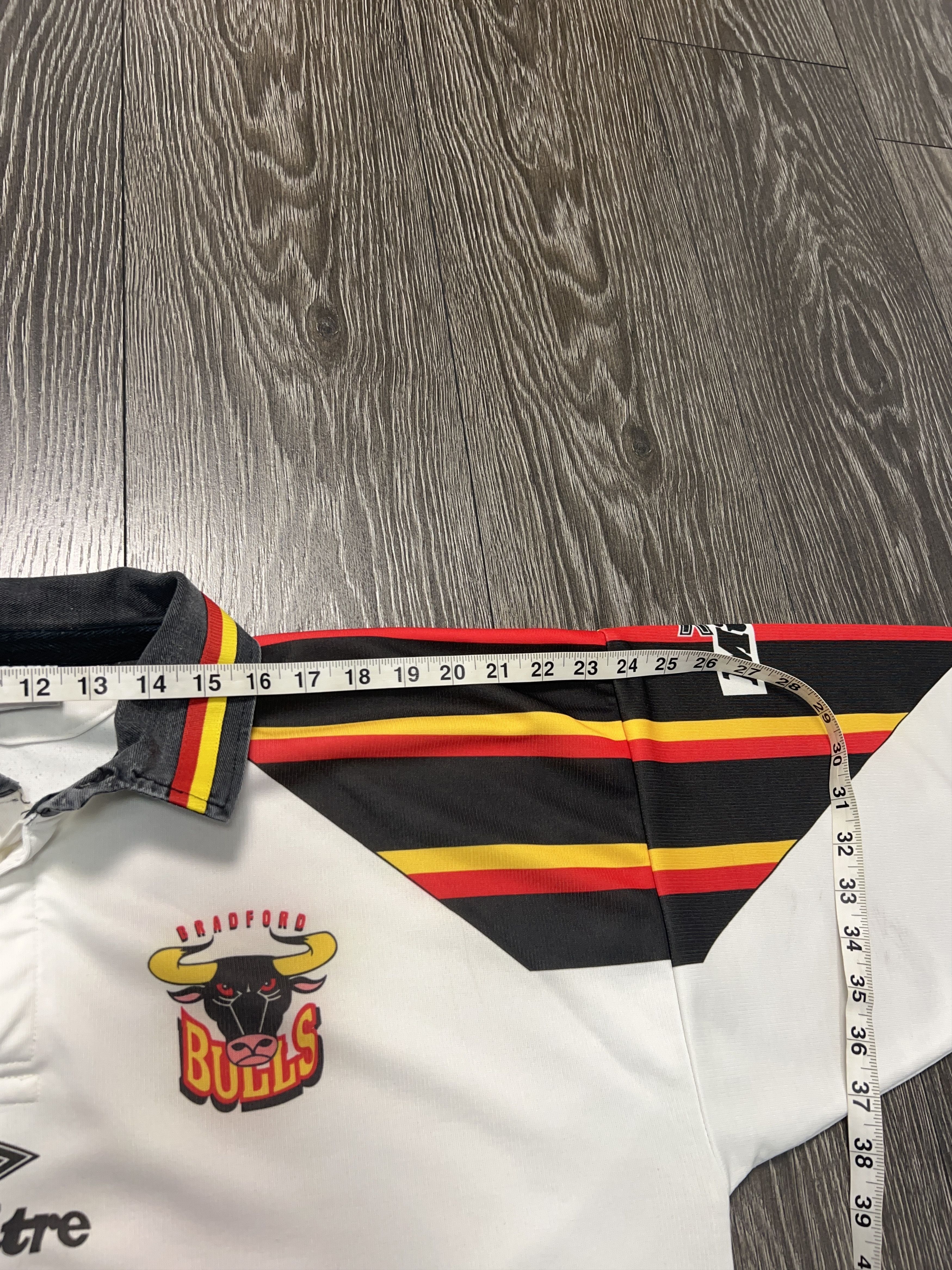 Vintage Mitre Bradford Bulls 1996 1997 England Rugby Jersey Shirt Size US L / EU 52-54 / 3 - 7 Thumbnail