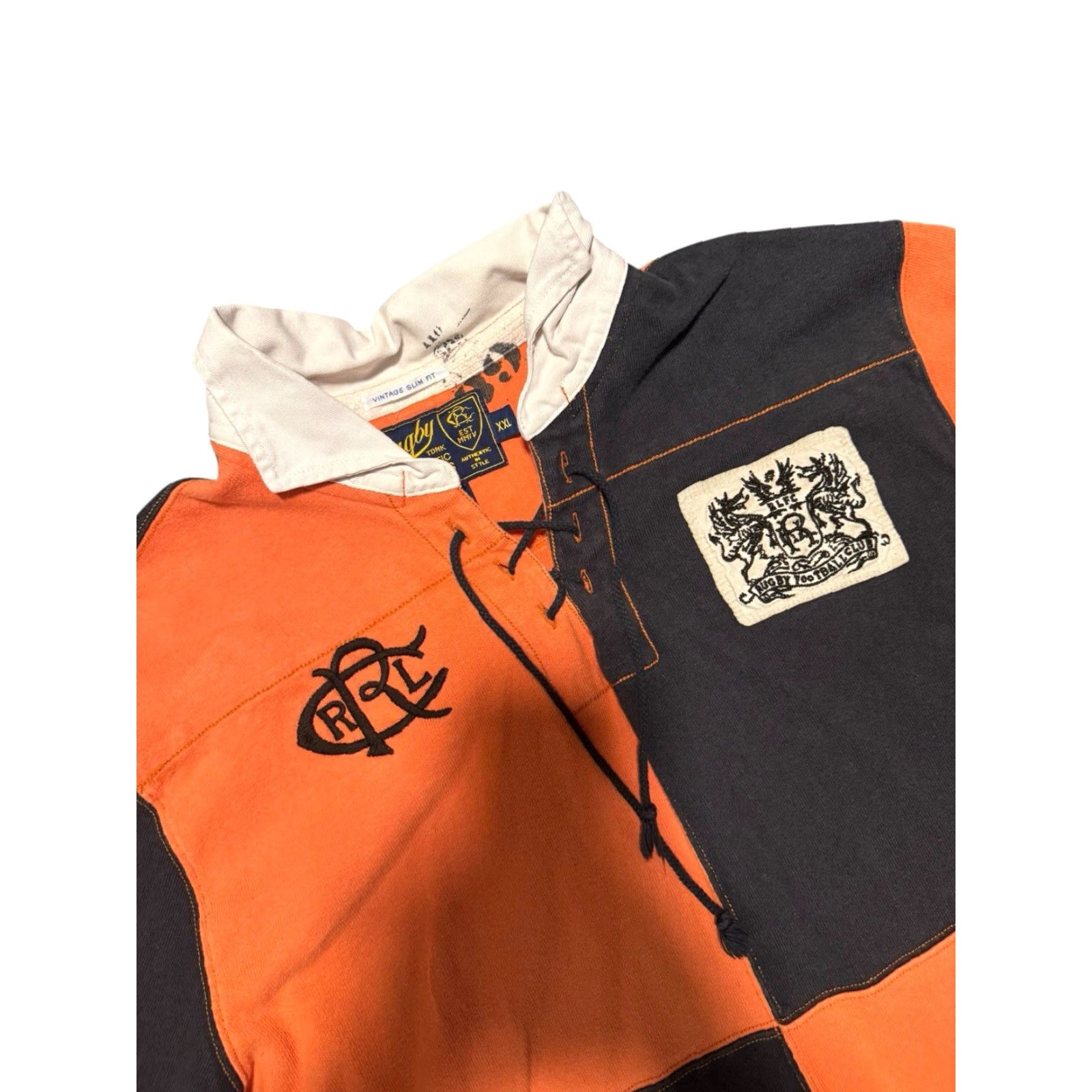 Ralph Lauren Ralph Lauren Polo Shirt Men 2XL Orange Lace Long Sleeve Rugby Patch Slim Fit Shirts Polo Shirt Size US XXL / EU 58 / 5 - 5 Thumbnail