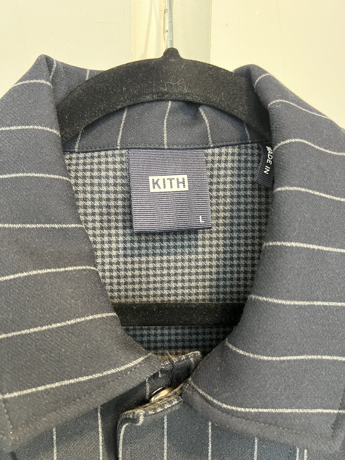 Kith Kith & Kin Pinstripe Baseball Shirt Navy Size US L / EU 52-54 / 3 - 4 Thumbnail