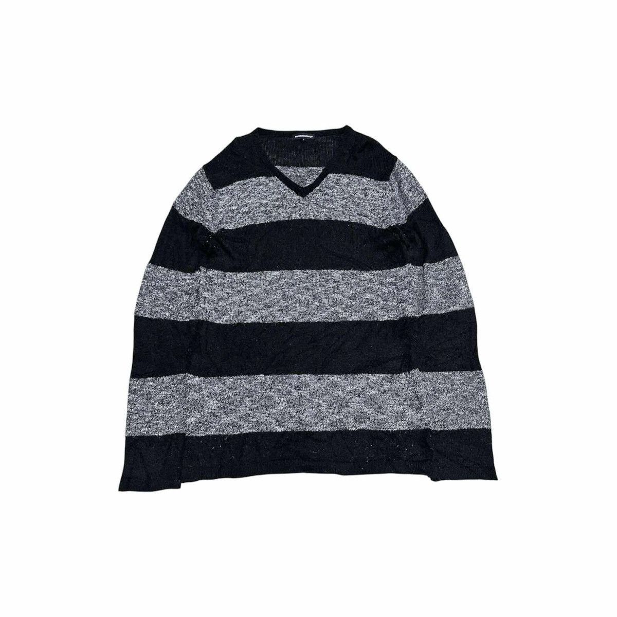 Japanese Brand 🔥Y2K Vintage Semantic Designs Striped Mohair Knit Sweater Size US L / EU 52-54 / 3 - 1 Thumbnail