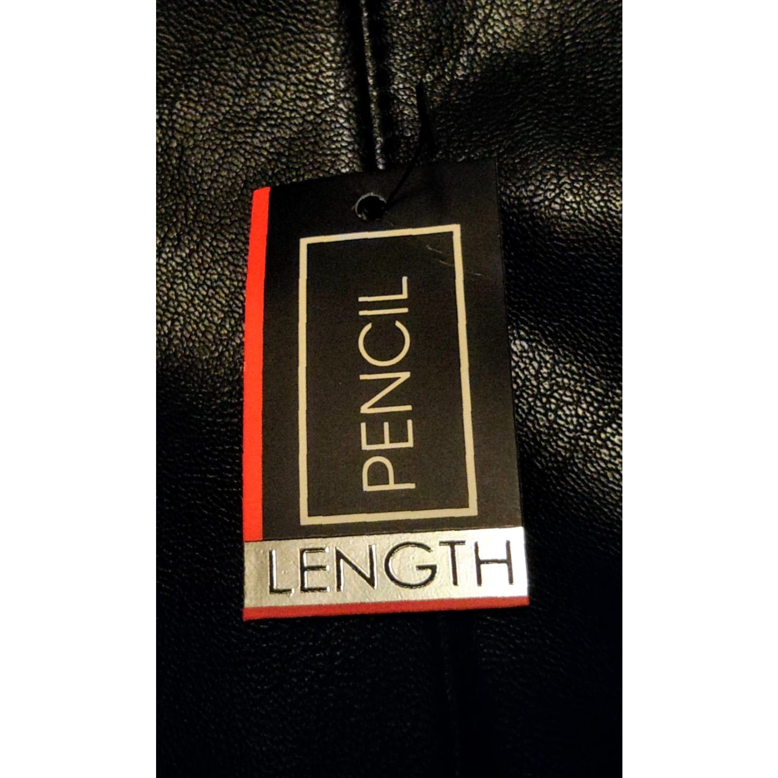 Vintage BBJ Los Angeles Skirt Women’s Medium Faux Leather Knee Length Pull On Black Small Angel Theme City Casual Party/Cocktail) Size 32" / US 10 / IT 46 - 3 Thumbnail