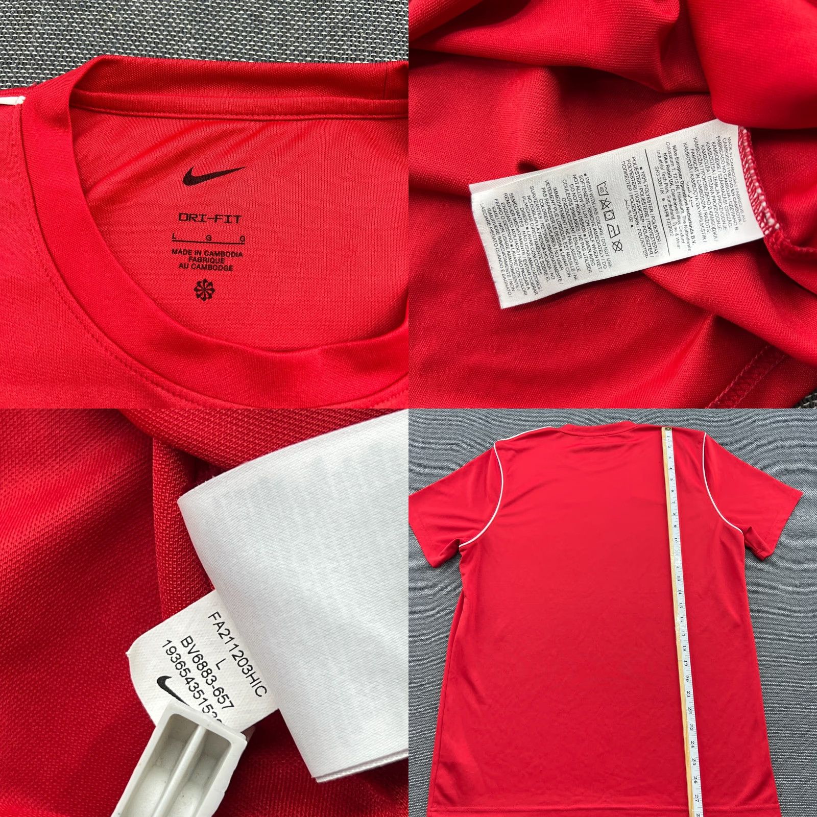 Nike Nike Football Jersey Mens Large Red FC Turk Sport Garching 2020 2021 Jersey Shirt Sportswear Size US L / EU 52-54 / 3 - 8 Thumbnail