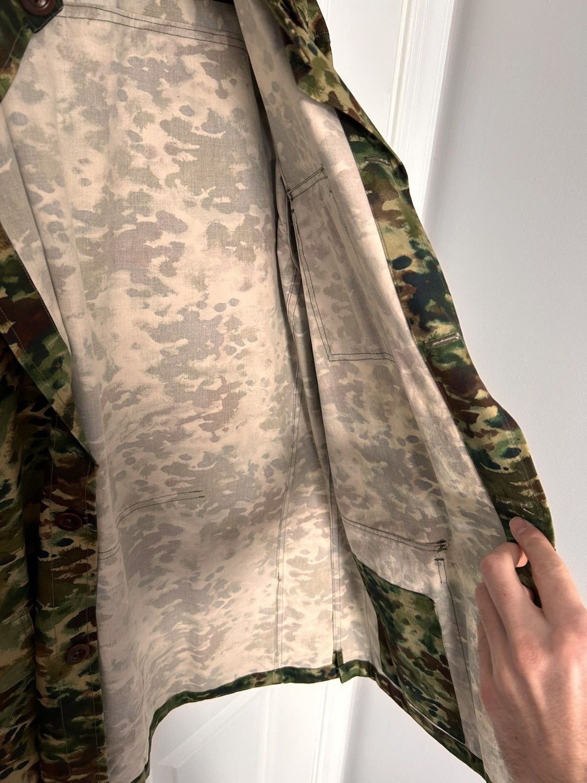 Sid Mashburn Sid Mashburn Camouflage Print Waxed Cotton Overshirt Jacket Size US L / EU 52-54 / 3 - 3 Thumbnail