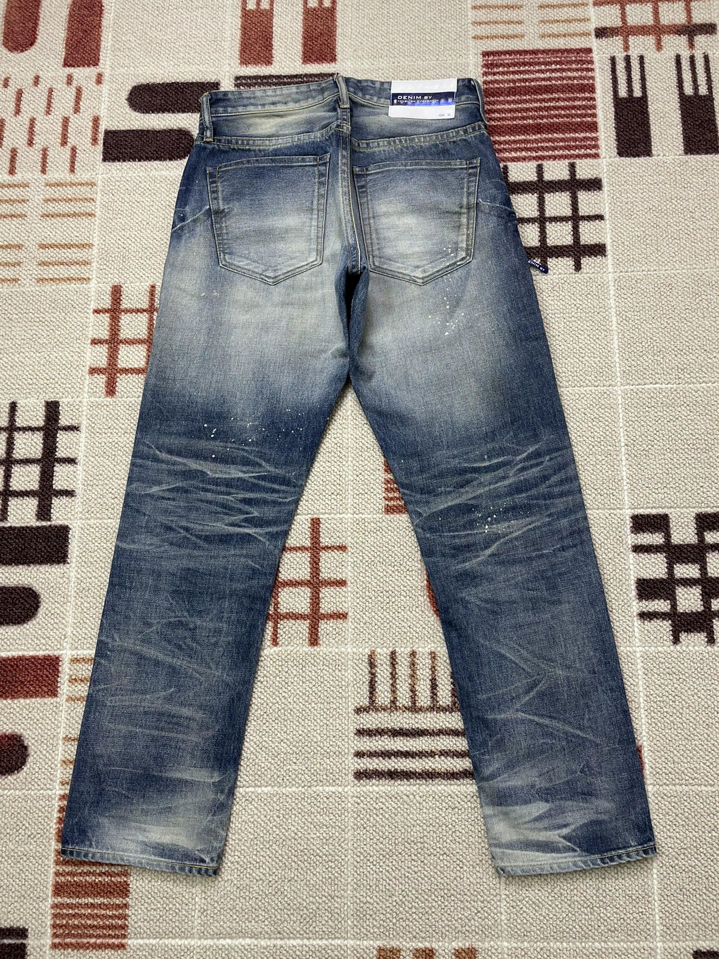 Vanquish VANQUISH x FRAGMENT Distressed Jeans Yellow Wash Splatter Size US 30 / EU 46 - 2 Thumbnail