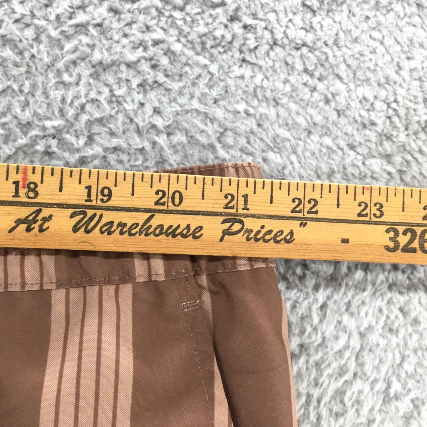 Vintage Arizona Jogger Shorts Mens XXL Brown Striped Elastic Drawstring Waist Pockets Size US 39 - 4 Thumbnail
