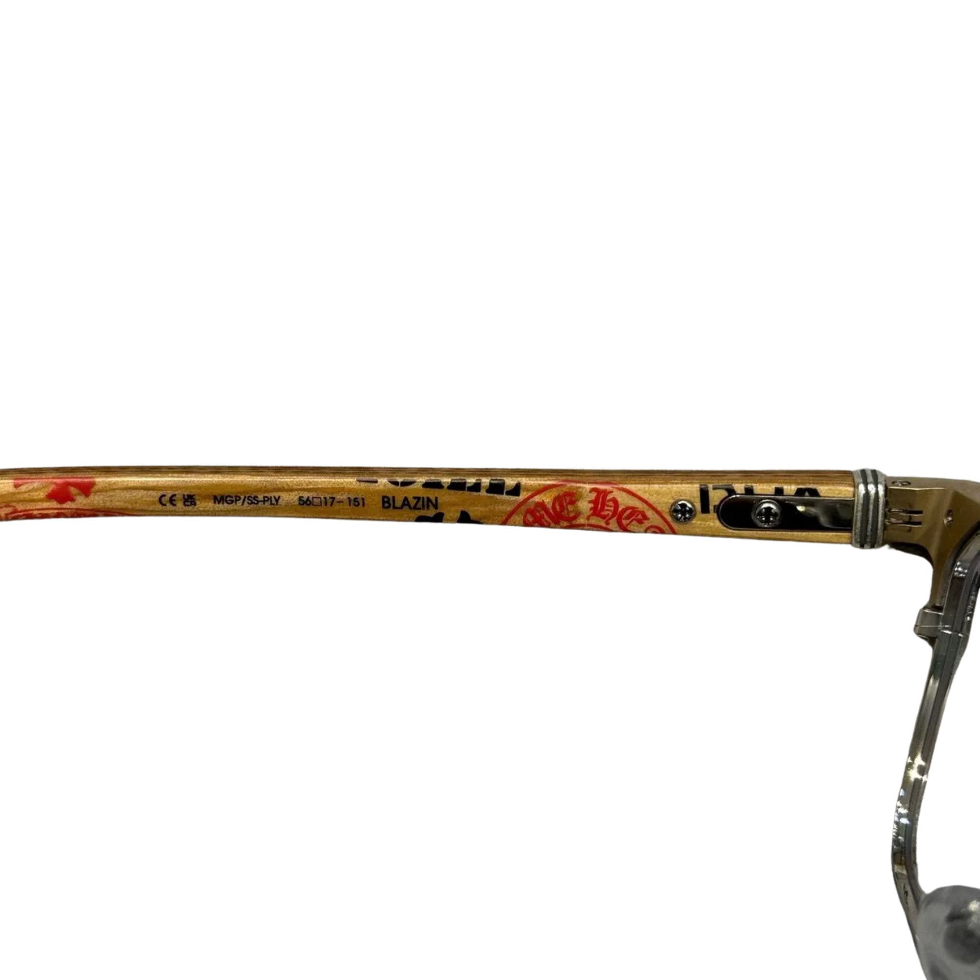 Chrome Hearts CHROME HEARTS BLAZIN MATTE GOLD PLATED/SHINY SILVER PLYWOOD Size ONE SIZE - 5 Thumbnail