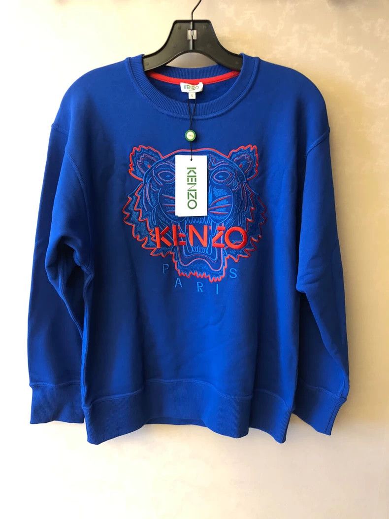Kenzo KENZO Blue tiger head embroidery hoodie Size S / US 4 / IT 40 - 2 Thumbnail