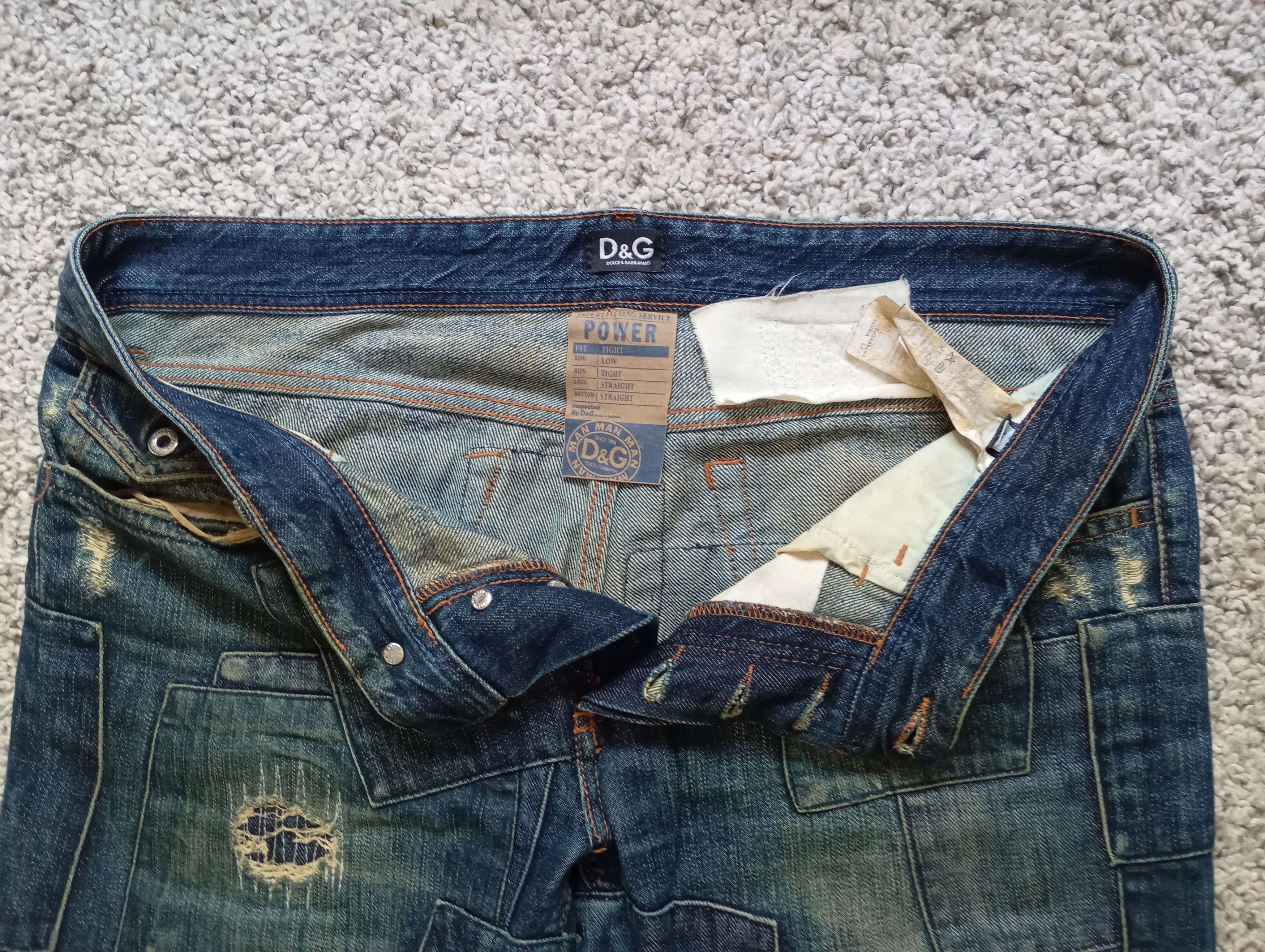 Dolce & Gabbana Dolce & Gabbana Y2k Distressed Patchwork Denim Pants Size US 32 / EU 48 - 17 Thumbnail