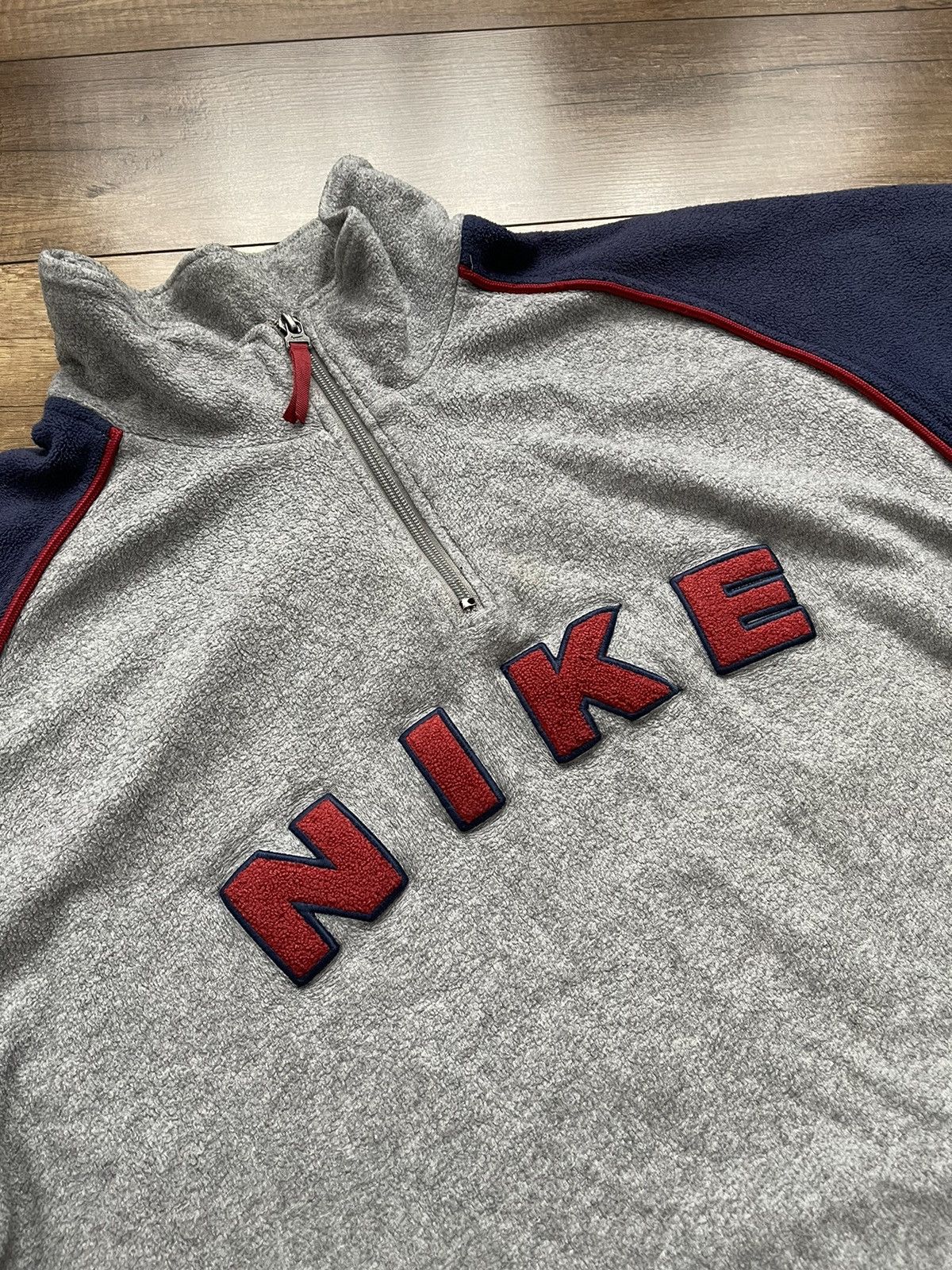 Vintage Nike Vintage Fleece Teddy Sweatshirt Jacket 90s Size US XL / EU 56 / 4 - 6 Thumbnail