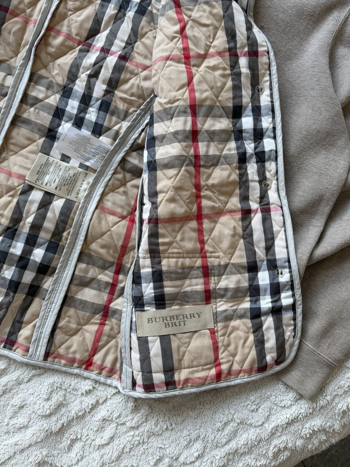 Burberry Vintage jacket quilted burberry brit gray medium Size M / US 6-8 / IT 42-44 - 14 Thumbnail