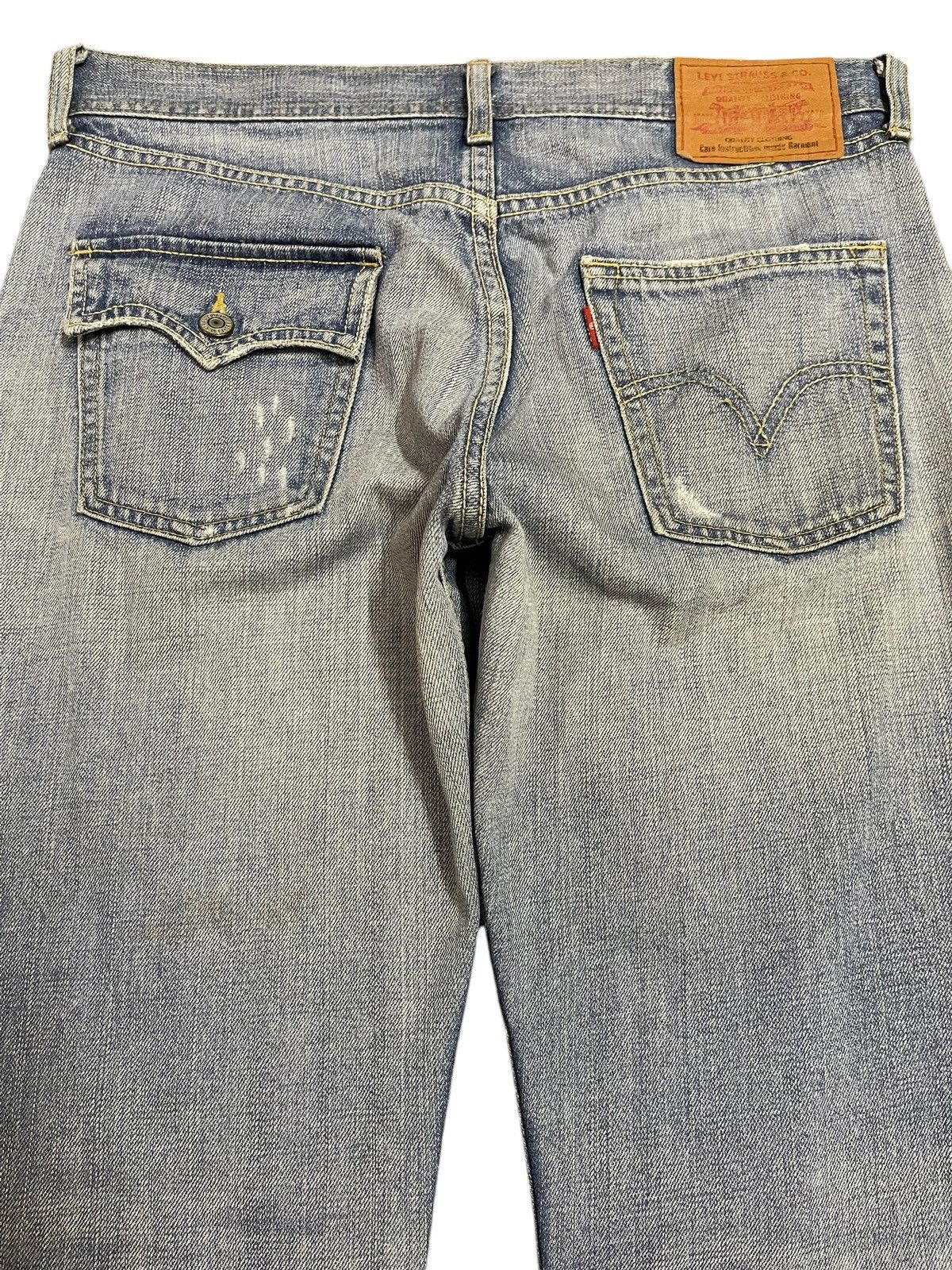 Levi's Vintage 90s Levis Blue Faded Wash Distress Style Jeans Size US 34 / EU 50 - 5 Thumbnail