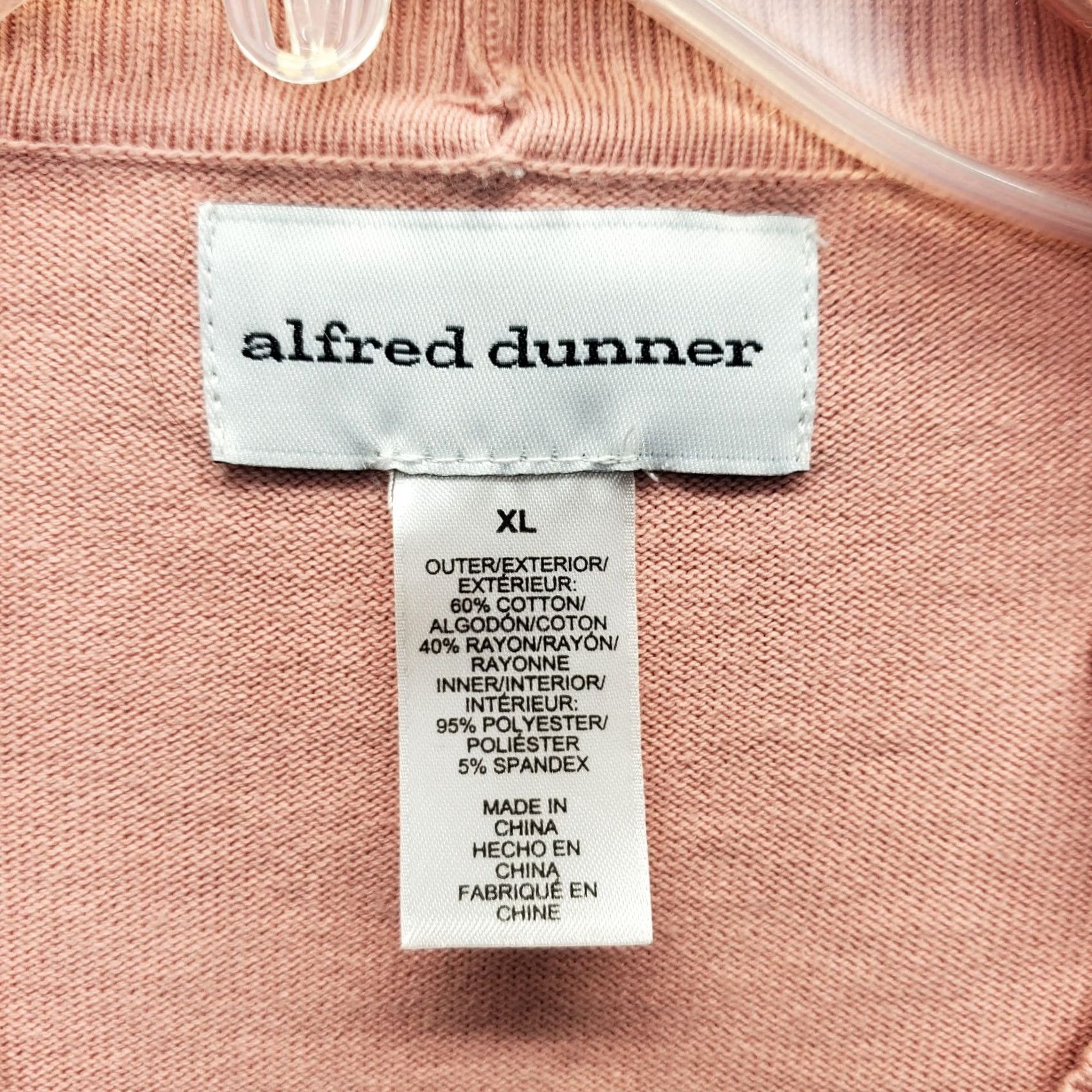 Vintage Alfred Dunner Cardigan Womens XL Pink Floral Pleat Edge Detail Sweater Size XL / US 12-14 / IT 48-50 - 4 Thumbnail