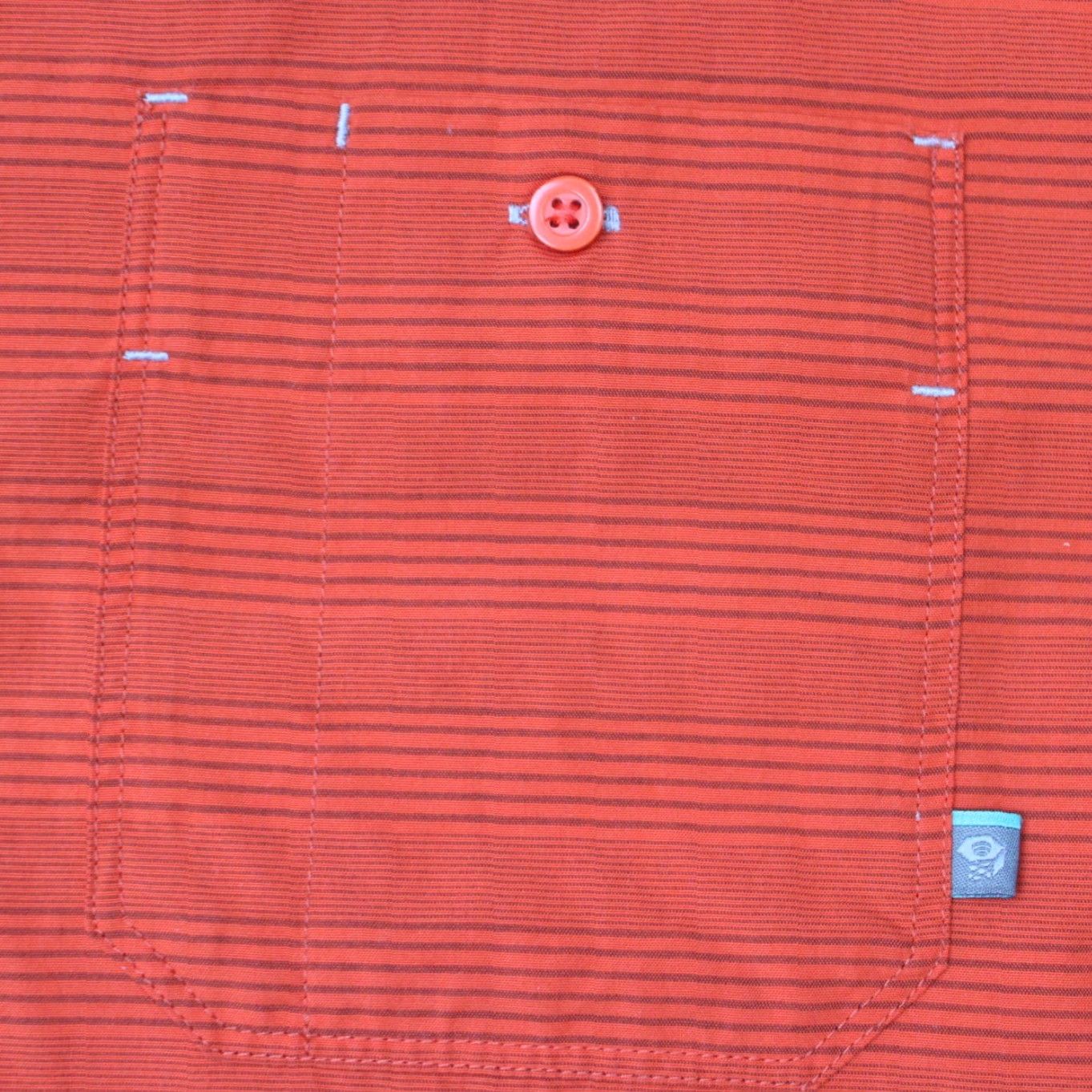 Mountain Hardwear Mountain Hardwear Shirt Mens XL Orange 60% Cotton 40% Polyester Button-Up Short Sleeve Collared Pocketed Casual Travel Rock Outdoor Vintage: No? Size US XL / EU 56 / 4 - 5 Thumbnail