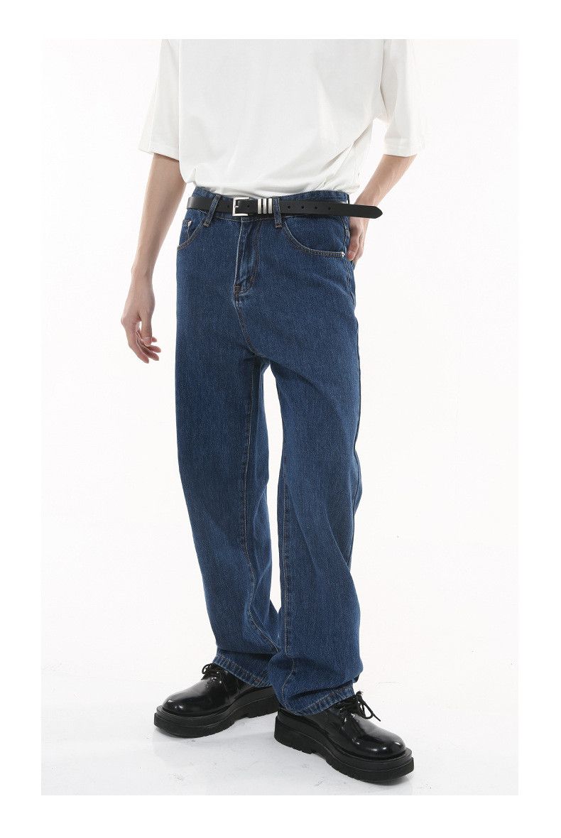Japanese Brand × Jean Retro straight loose dark blue classic basic jeans Size US 32 / EU 48 - 3 Thumbnail