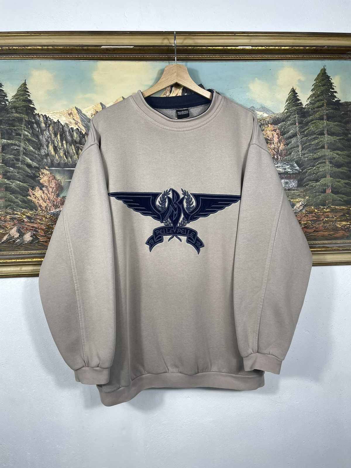 Pelle Pelle × Vintage Pelle Pelle Retro 00s Crewneck Jumper Sweater Hiphop Skate Size US XXL / EU 58 / 5 - 1 Thumbnail