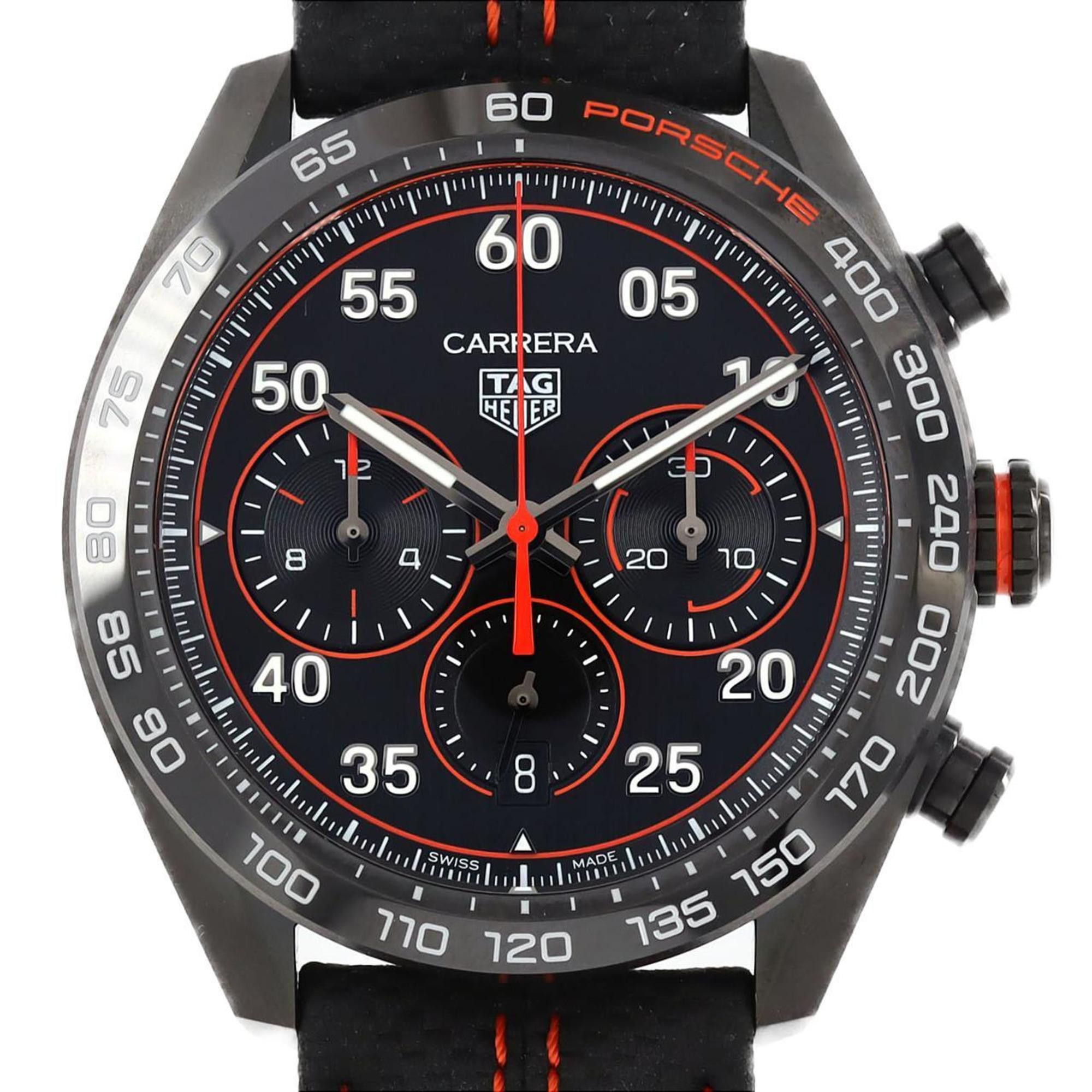 TAG Heuer Carrera Chronograph Porsche Orange Racing DLC CBN2A1M