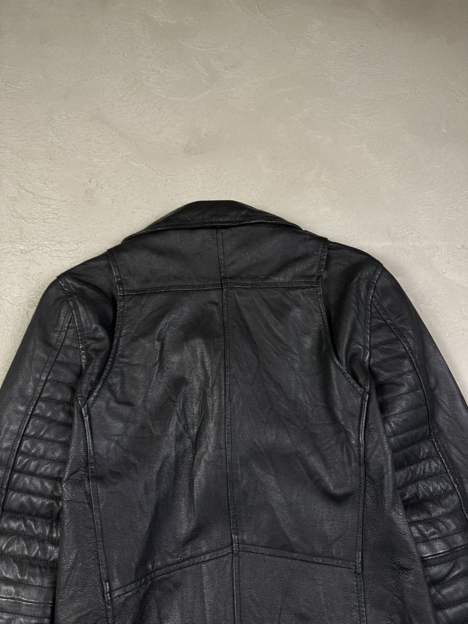 Vintage 00s Vintage Leather Ramonese Biker Moto Boxy Jacket Size S / US 4 / IT 40 - 6 Thumbnail