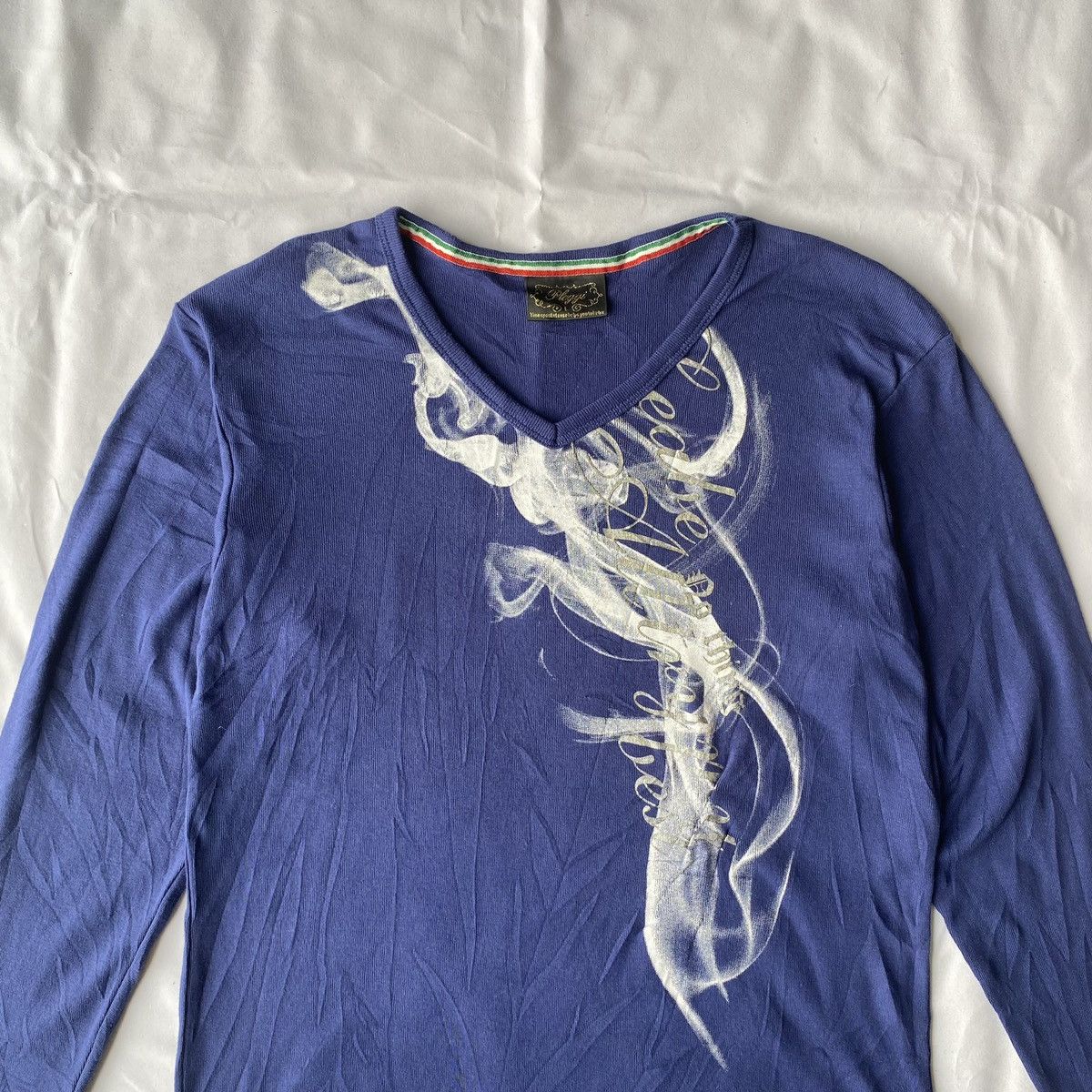 Hysteric Glamour × If Six Was Nine × Japanese Brand Japanese Vintage Poem Smoke Punk Style Long Sleeve Size US L / EU 52-54 / 3 - 4 Thumbnail
