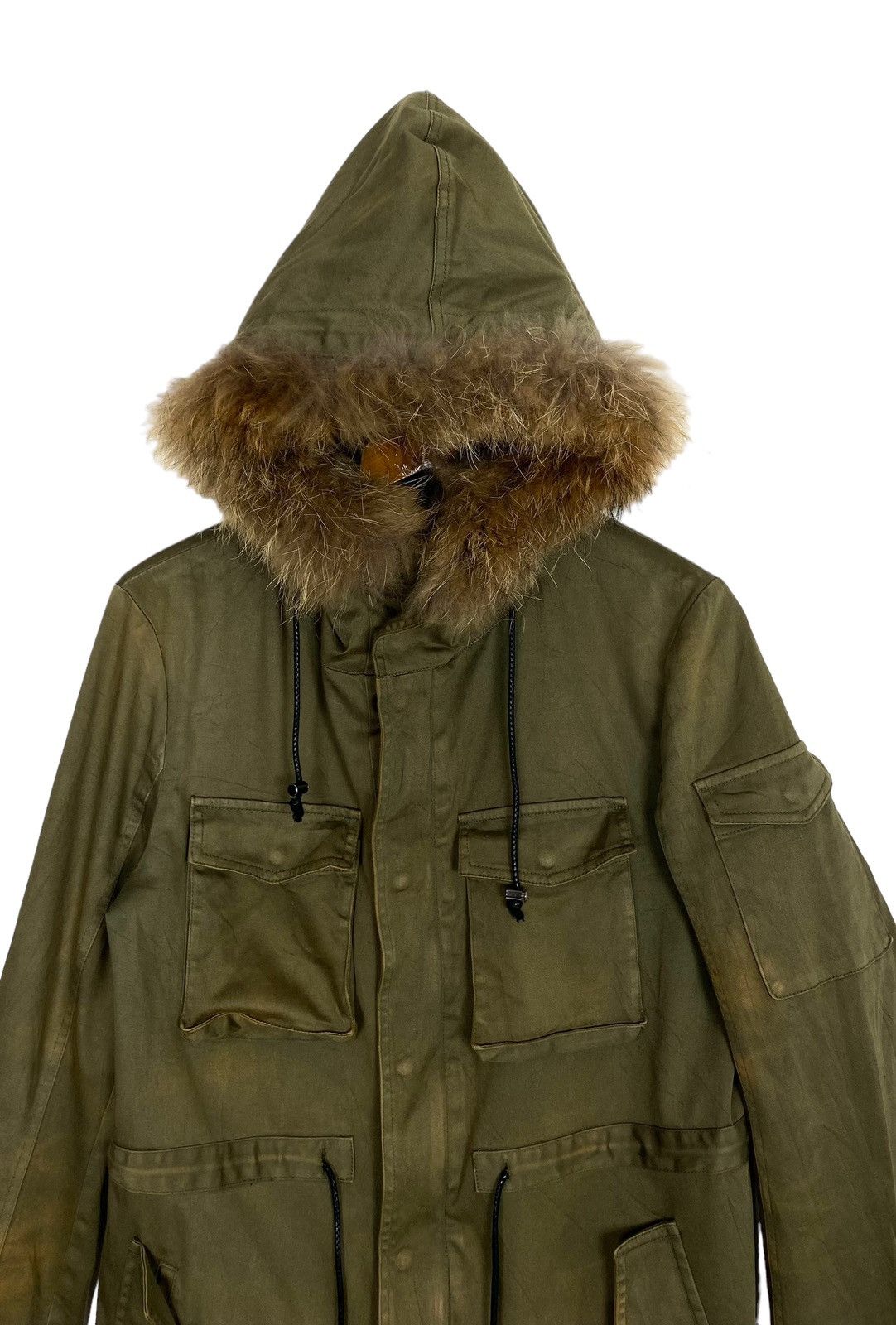 Shellac Rare‼️ Shade by Shellac Parka Fur Hoodie Fishtail Size S / US 4 / IT 40 - 2 Thumbnail