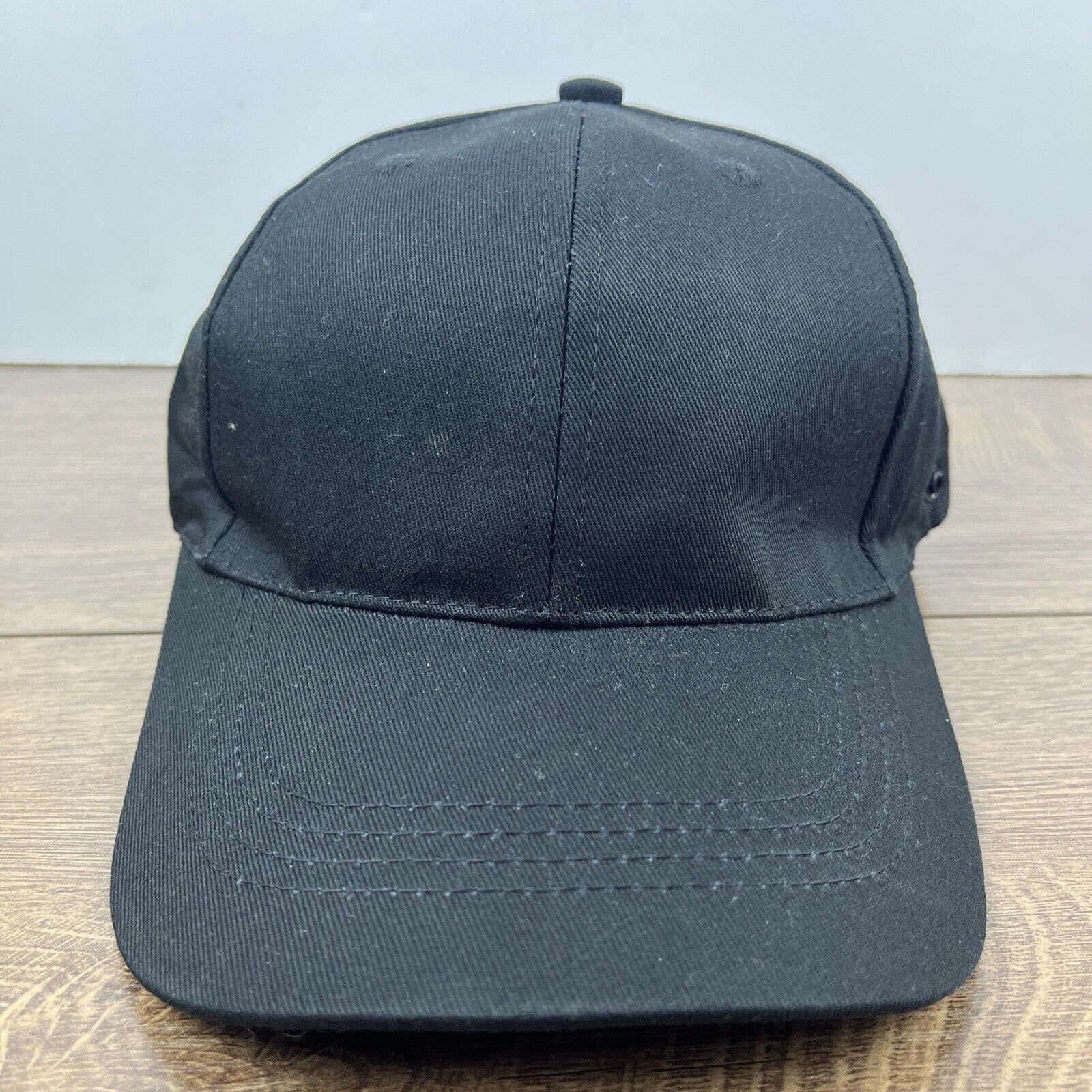 Other Plain Black Baseball Hat Blank Black Hat Adjustable Adult Si Size ONE SIZE - 5 Thumbnail
