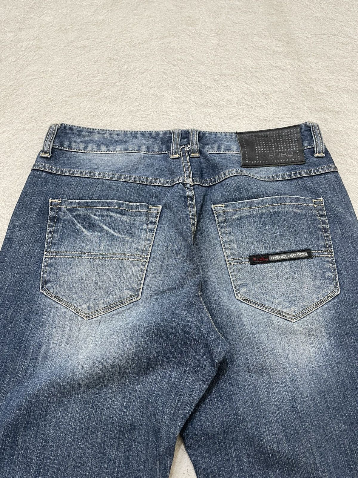 Japanese Brand 00s Fubu Embroidered Denim Japan Stonewash Y2K Size US 31 - 10 Thumbnail