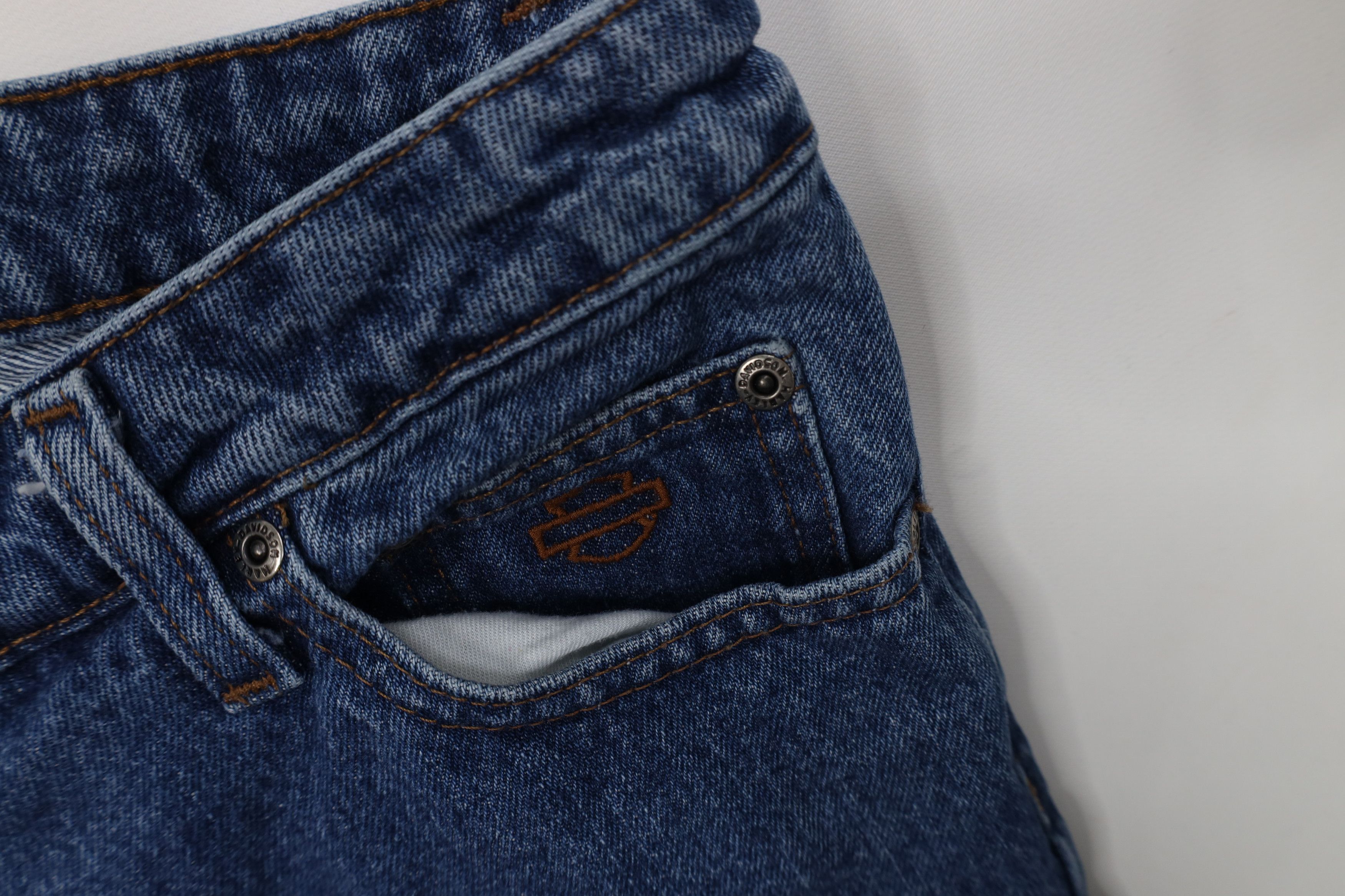 Harley Davidson Vintage Y2K Harley Davidson Flared Wide Leg Denim Jeans Blue Size 32" / US 10 / IT 46 - 6 Thumbnail