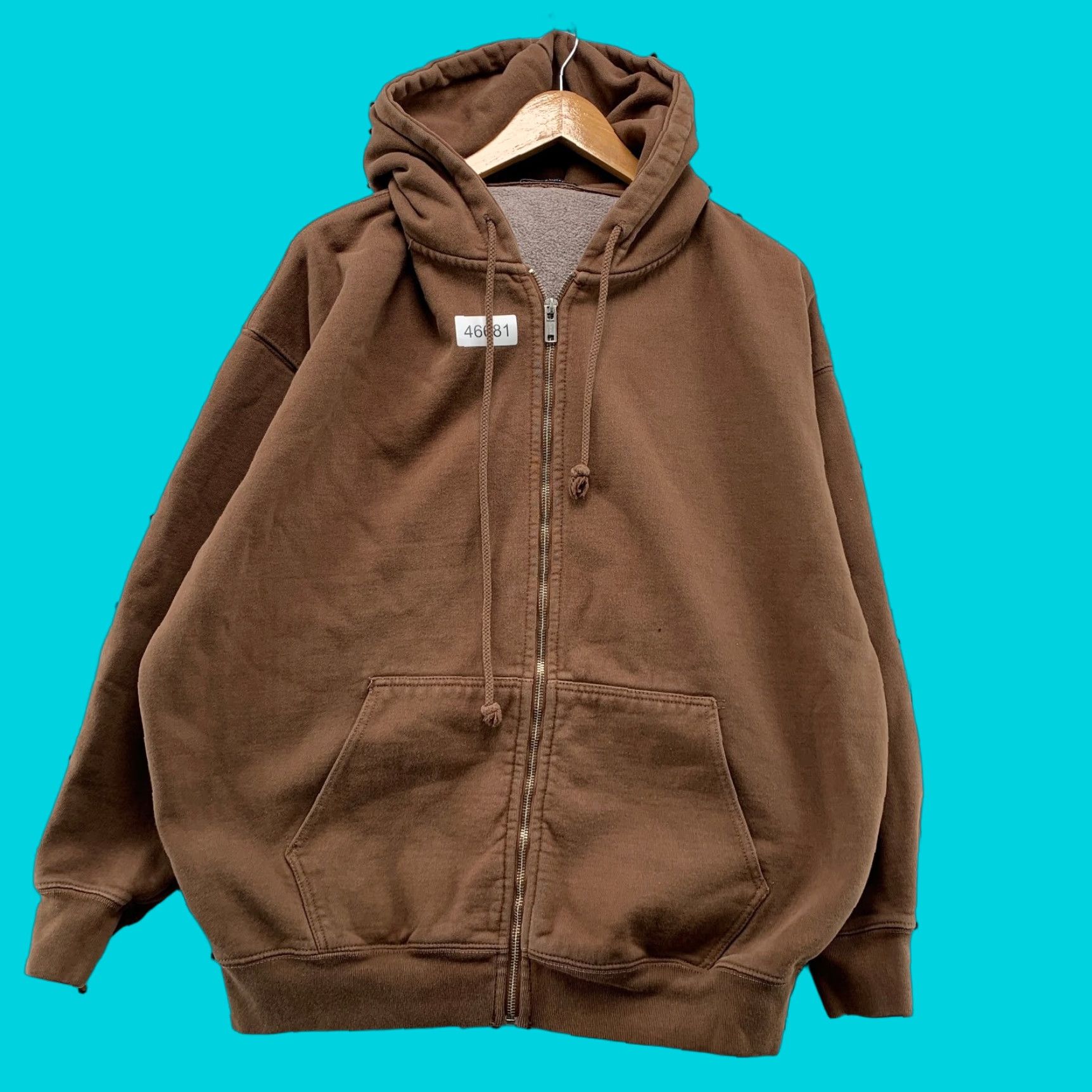 Brandy Melville Brandy Melville Hoodie Sweatshirt Womens One Size Oversize Brown Heavyweight Size ONE SIZE - 1 Thumbnail