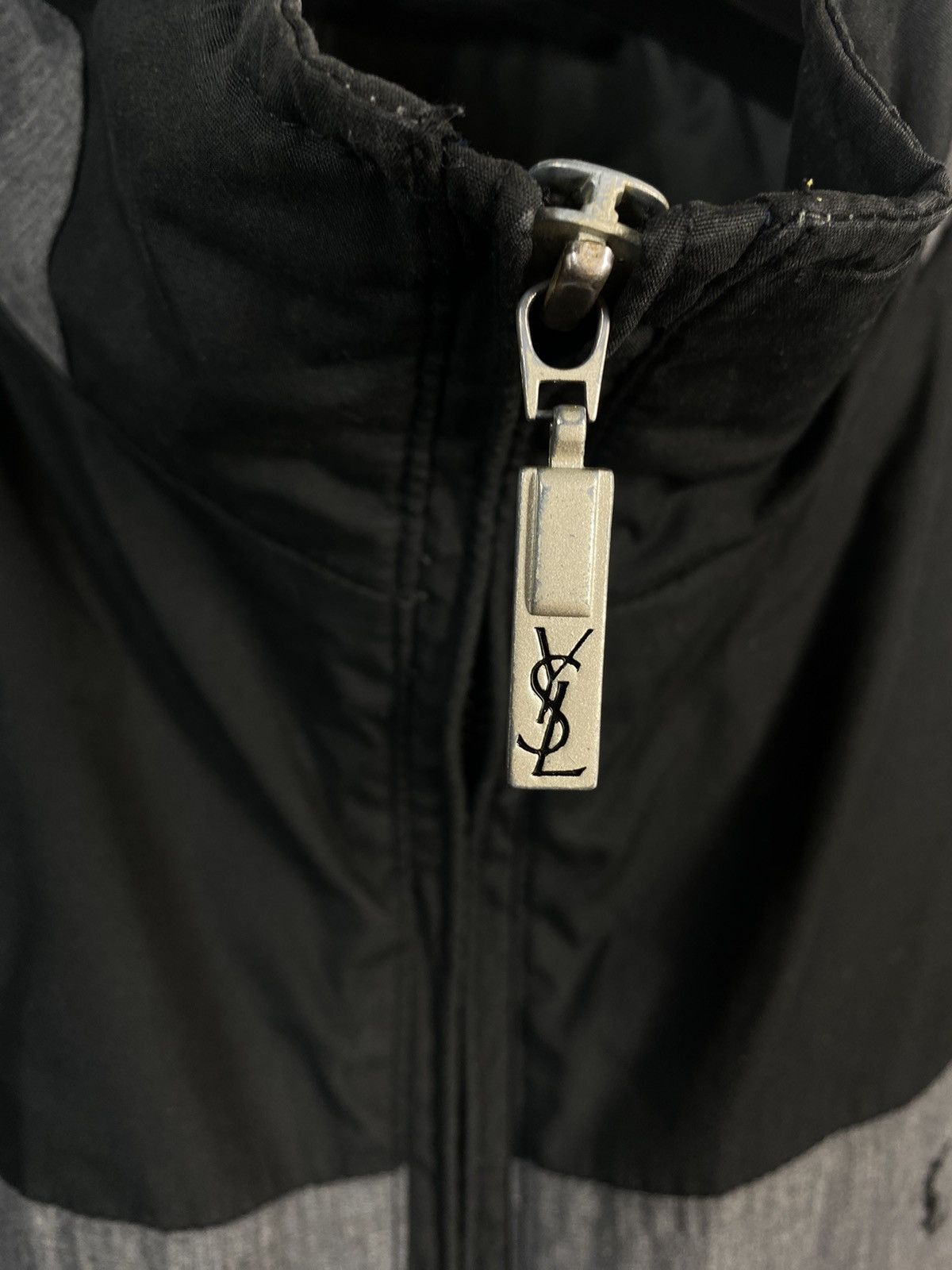 Yves Saint Laurent Warm YSL Jacket Black/Grey Autumn YSL Bomber Saint Laurent Size US XL / EU 56 / 4 - 6 Thumbnail