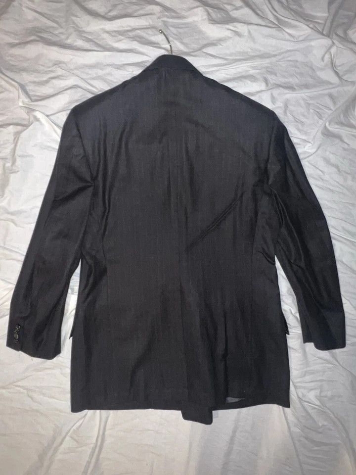 Oxxford Clothes Double Breasted Gray Suit Size 42S - 2 Thumbnail