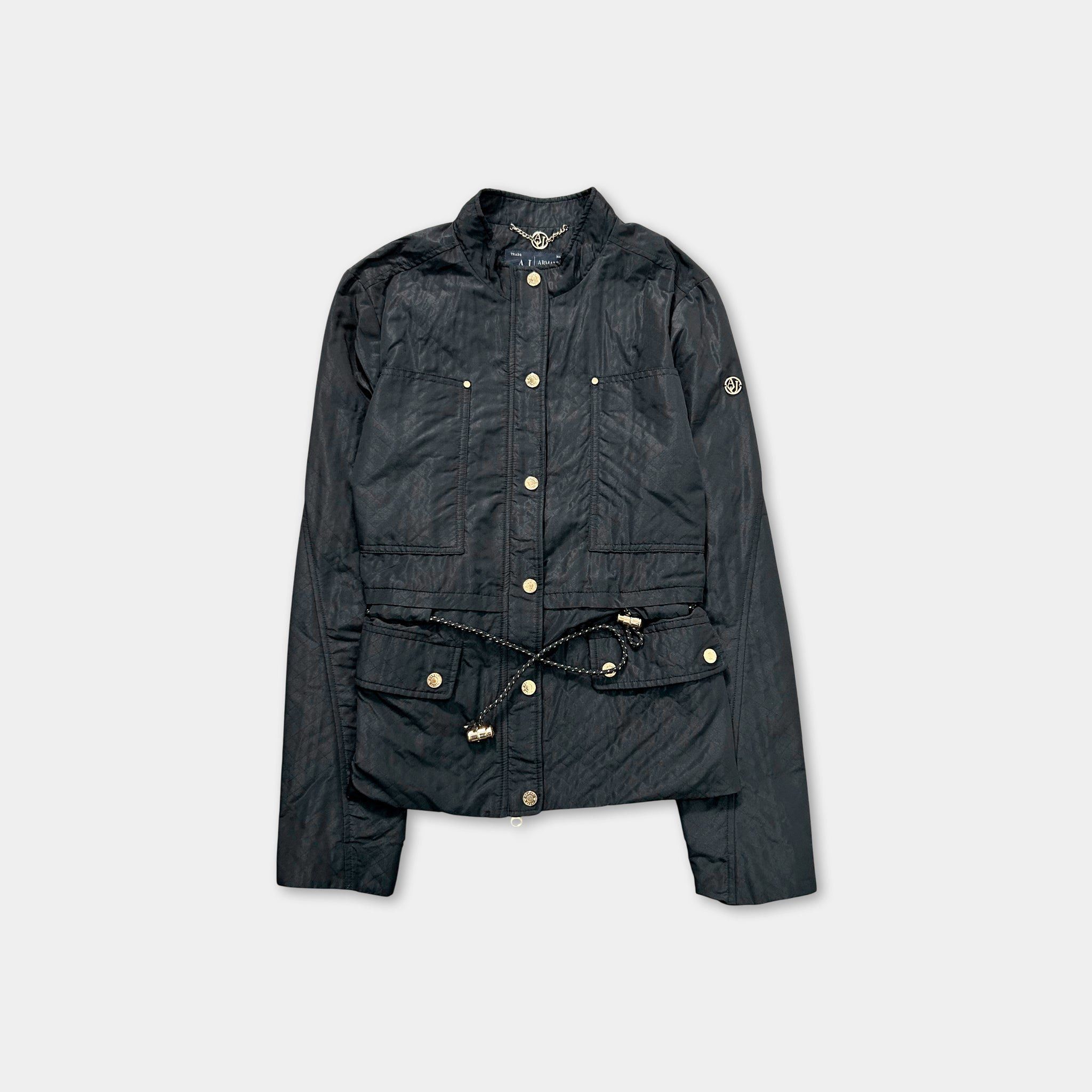 Armani Armani Jeans Black Nylon Light Jacket Size US S / EU 44-46 / 1 - 1 Thumbnail