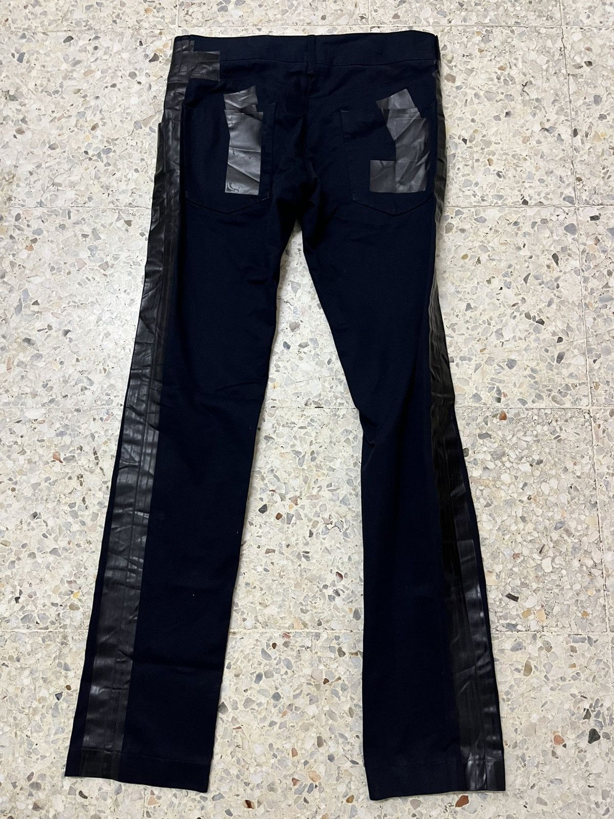 D&G 14 Gold Black with PVC Side Stripe Pants – Rare Italian