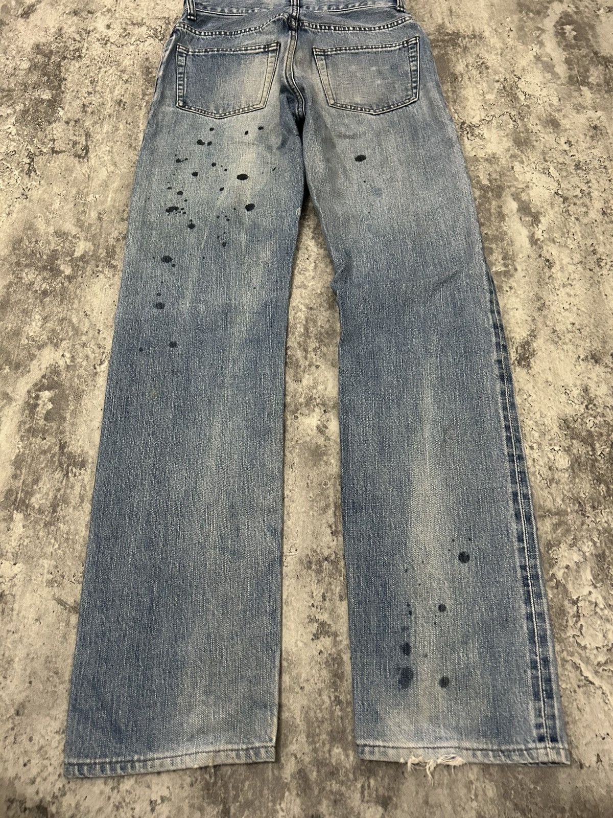 Alberto × Japanese Brand × Jean Vintage Alberto Paris Paint Selvedge Distressed jeans Size US 27 - 8 Thumbnail