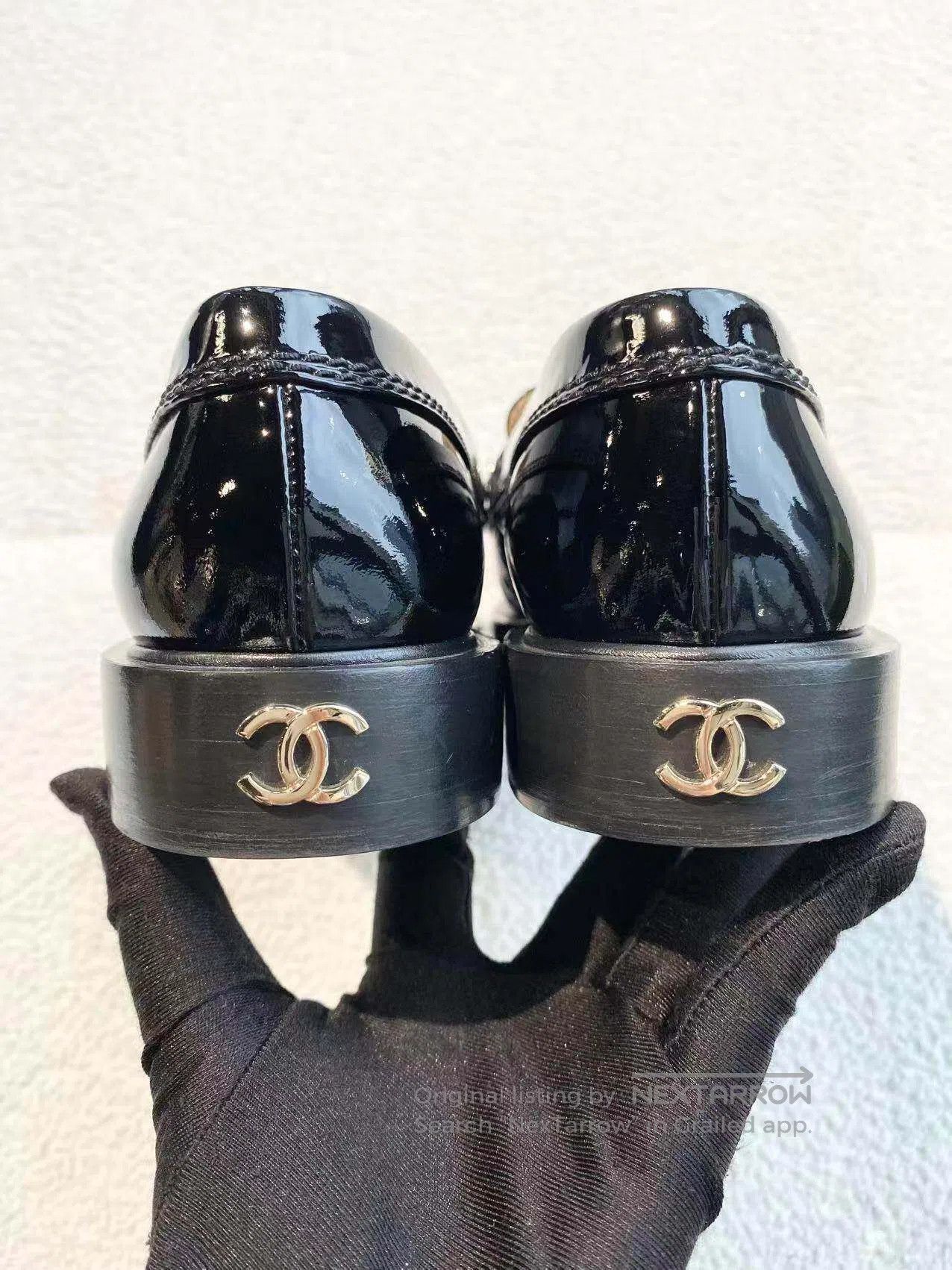 Chanel Chanel Black patent leather logo loafers| Size US 6 / IT 36 - 5 Thumbnail