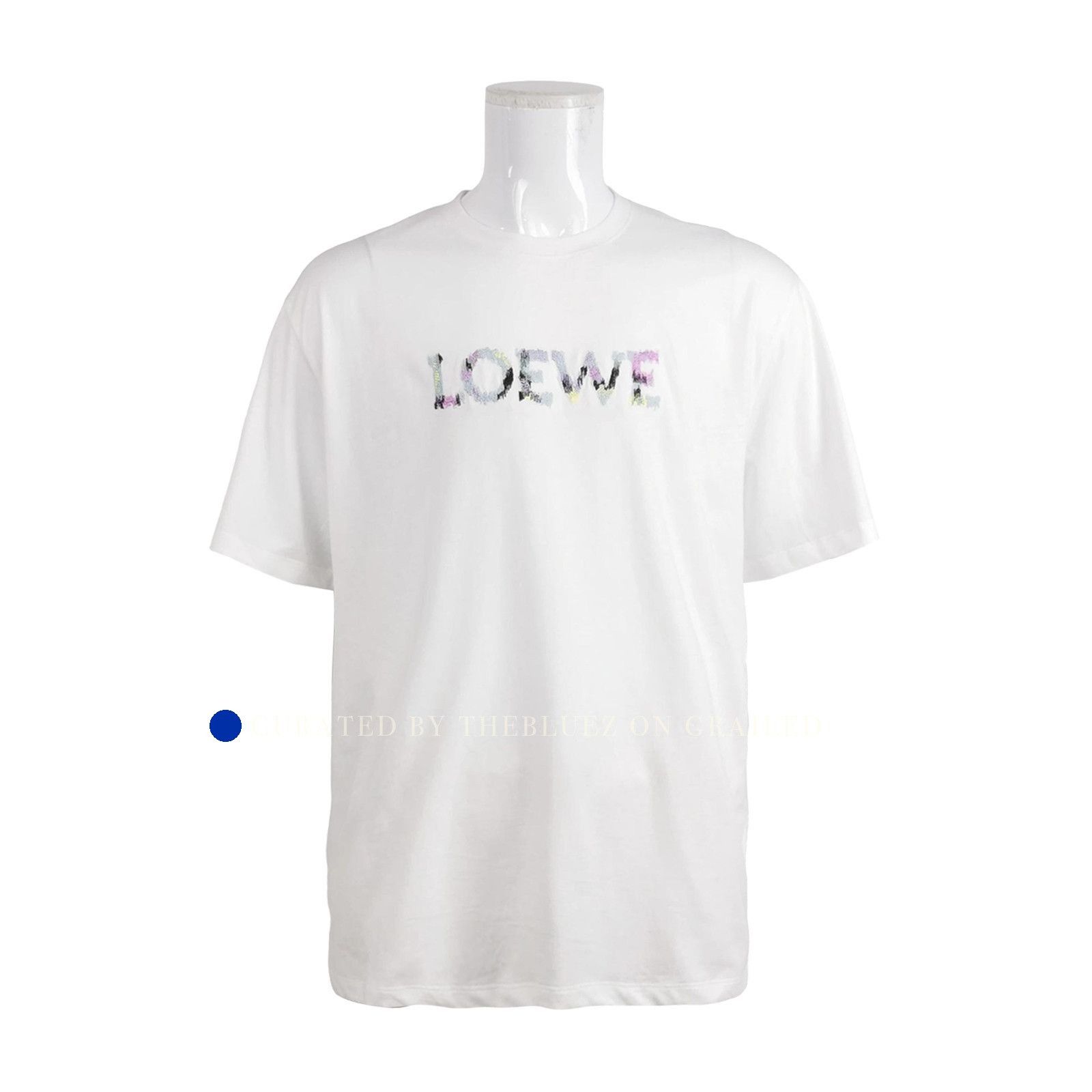 Loewe Logo Embroidered T-Shirt in White Size US L / EU 52-54 / 3 - 1 Thumbnail
