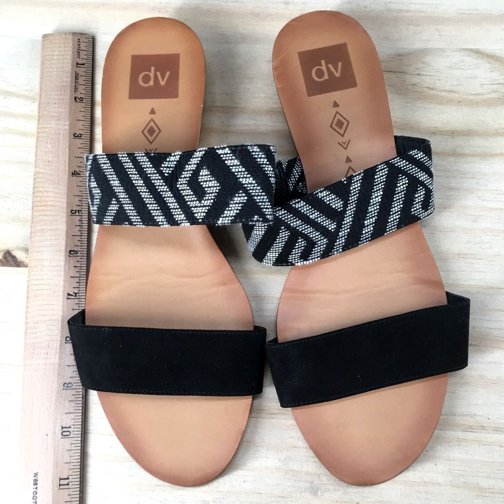 Dolce Vita Dolce Vita Bailey Slides Sandals Women Black Fabric Slip On Straps 10 Flat Shoe Size US 10 / IT 40 - 7 Thumbnail