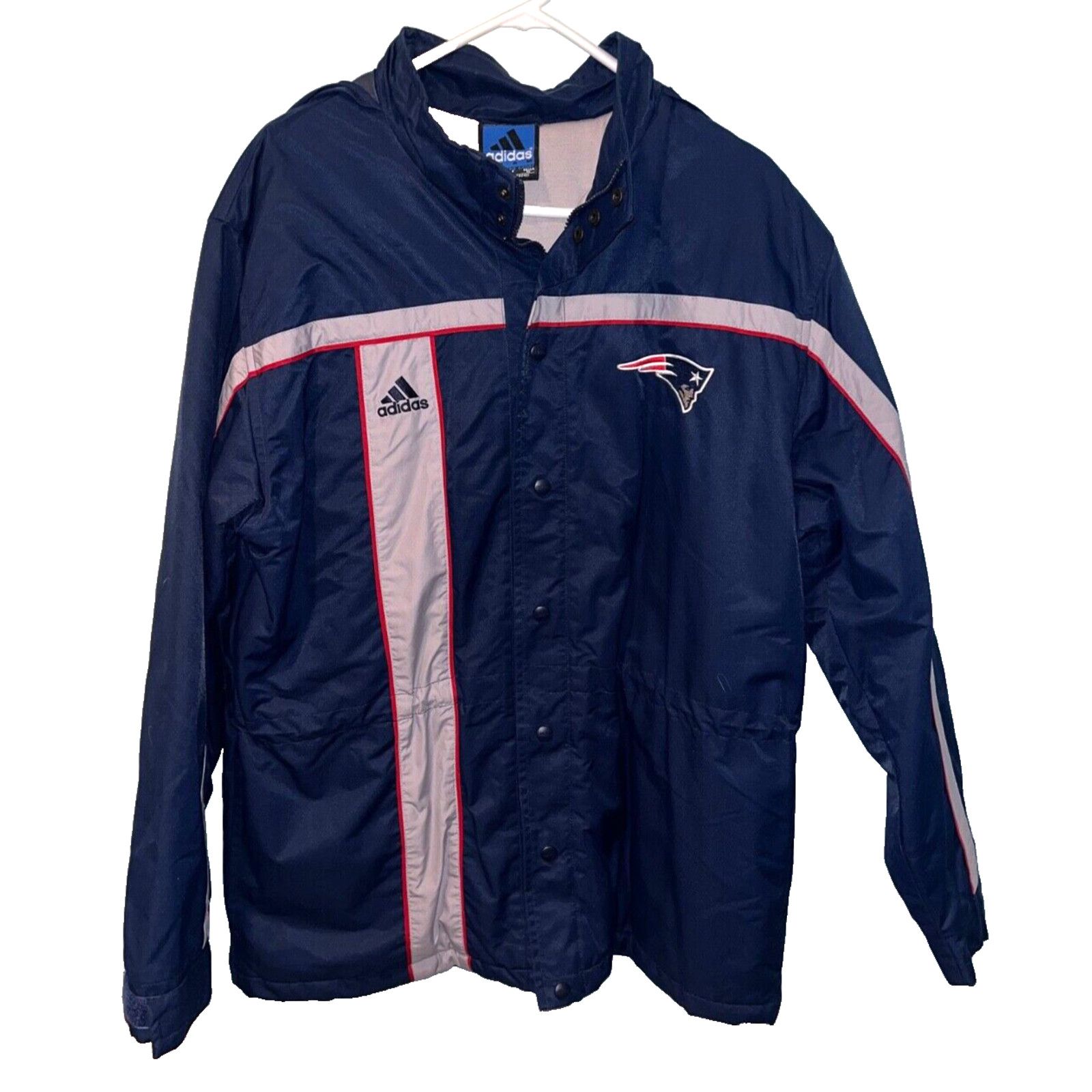 Adidas New England Patriots Adidas Hooded Full Zip Jacket Sz. M NFL Size US M / EU 48-50 / 2 - 6 Thumbnail