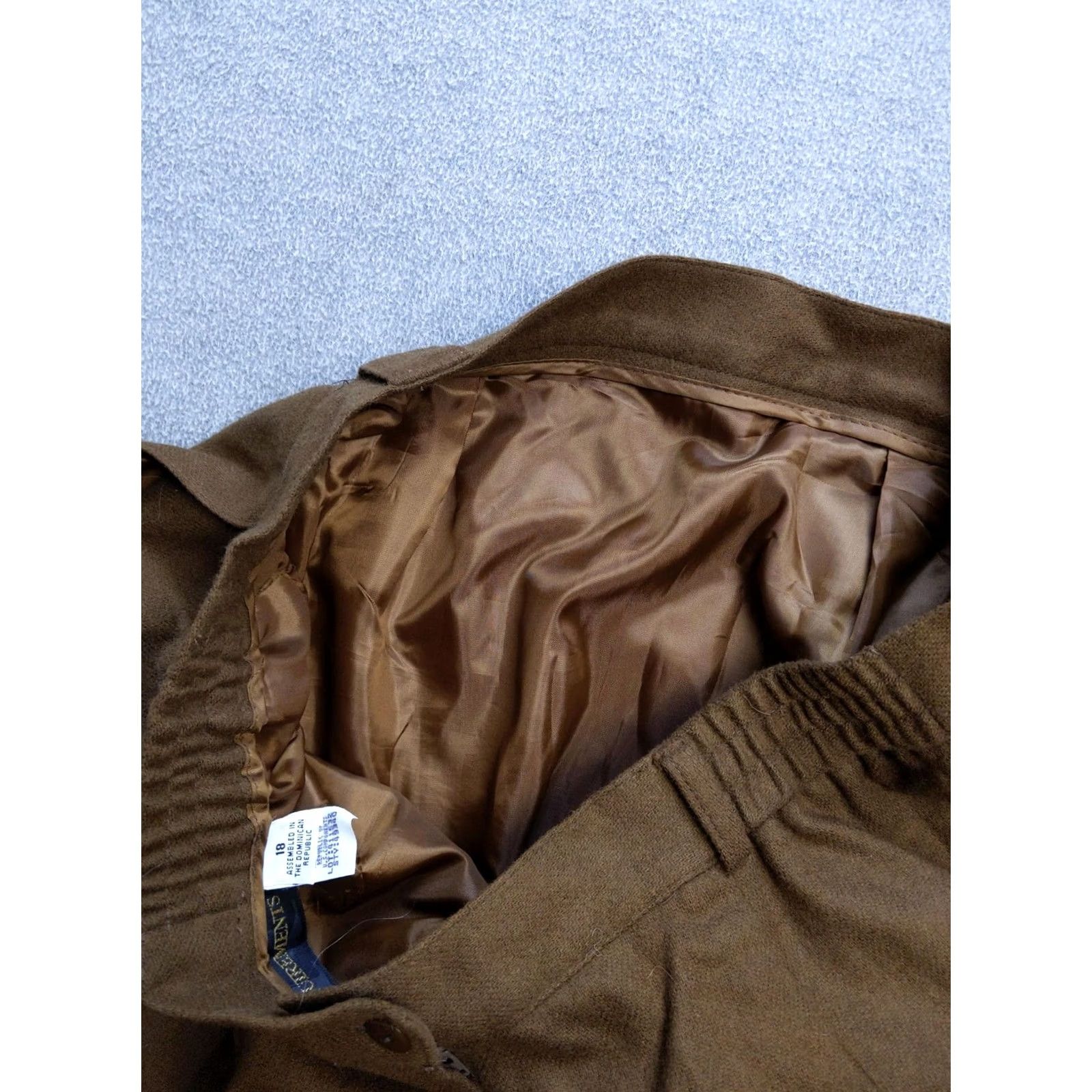 Vintage Requirements Skirt Womens 18 Brown Wool Knee Length Fully Lined Classic Career Wear Womens Size 40" / US 18 - 4 Thumbnail