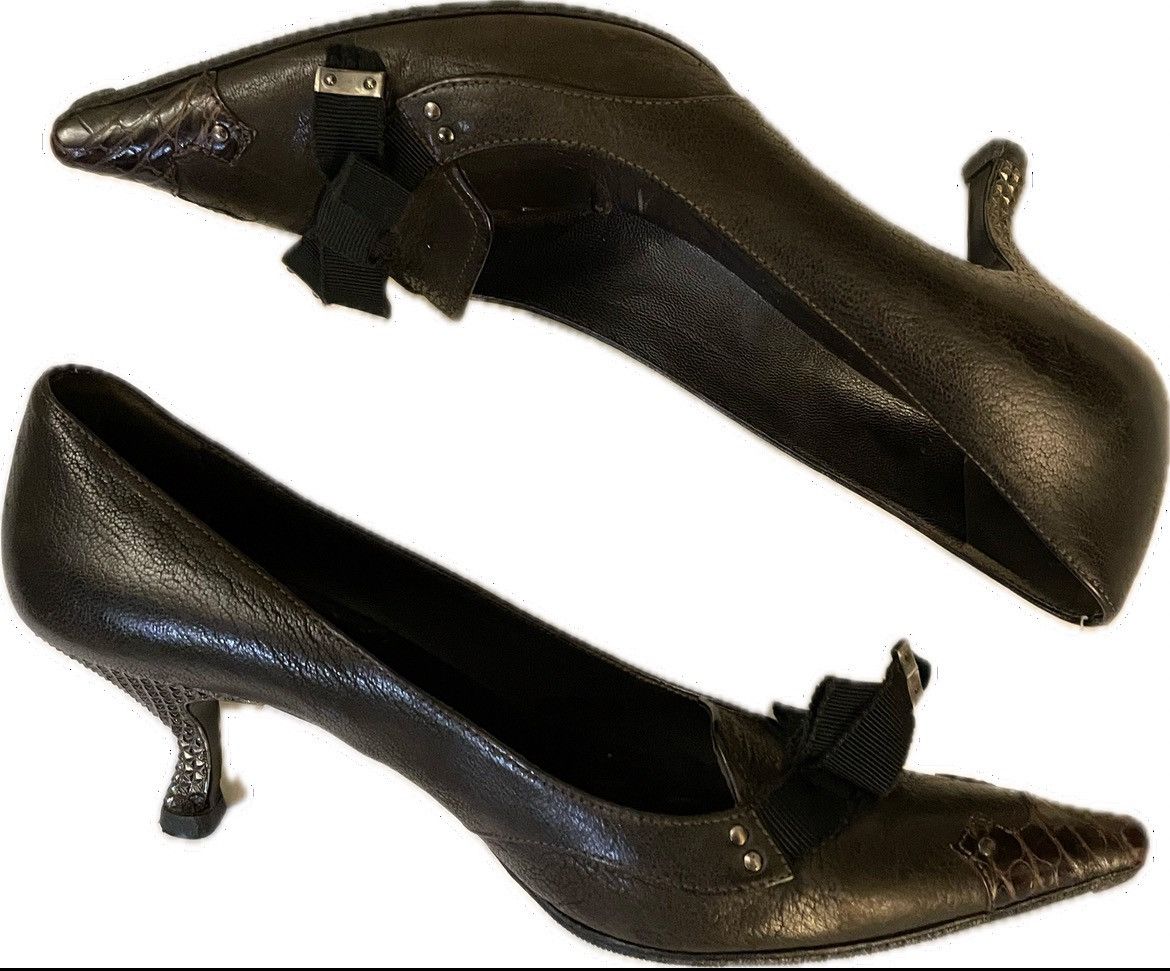 Prada Prada Leather Heels Size US 8 / IT 38 - 1 Thumbnail