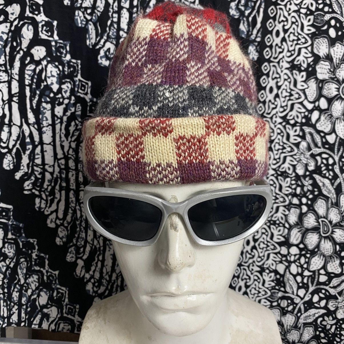 Japanese Brand × Vintage Original sample handcarfted england plaid beanie hats Size ONE SIZE - 3 Thumbnail