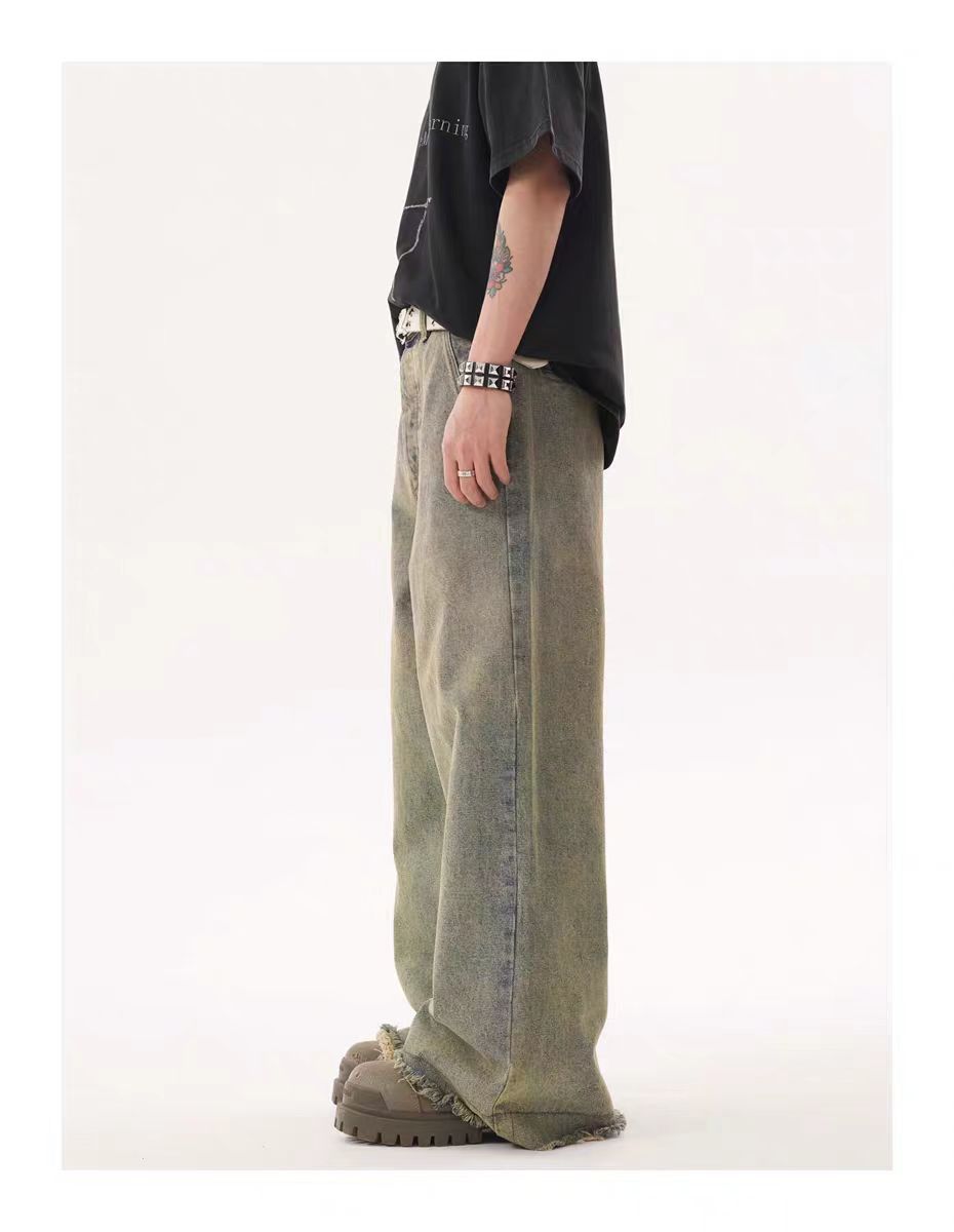 Jean Vintage street hip-hop washed and faded micro flare jeans Size US 34 / EU 50 - 4 Thumbnail