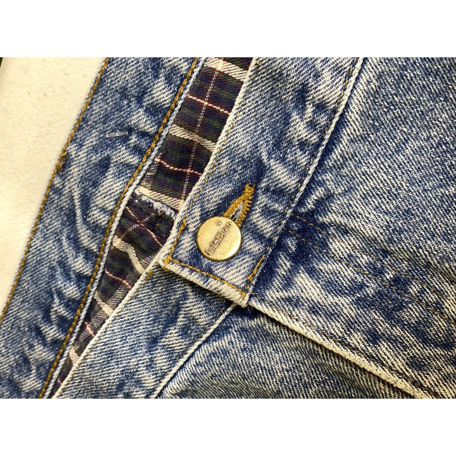 Vintage LL Bean Jeans Denim Cotton Flannel Lined Work Pants 42x34 Blue Mens Regular Straight Comfort Waist Size US 42 / EU 58 - 5 Thumbnail