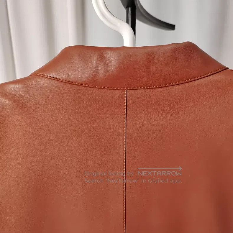 Hermes Hermes Short Brown Leather Jacket Size XS / US 0-2 / IT 36-38 - 6 Thumbnail