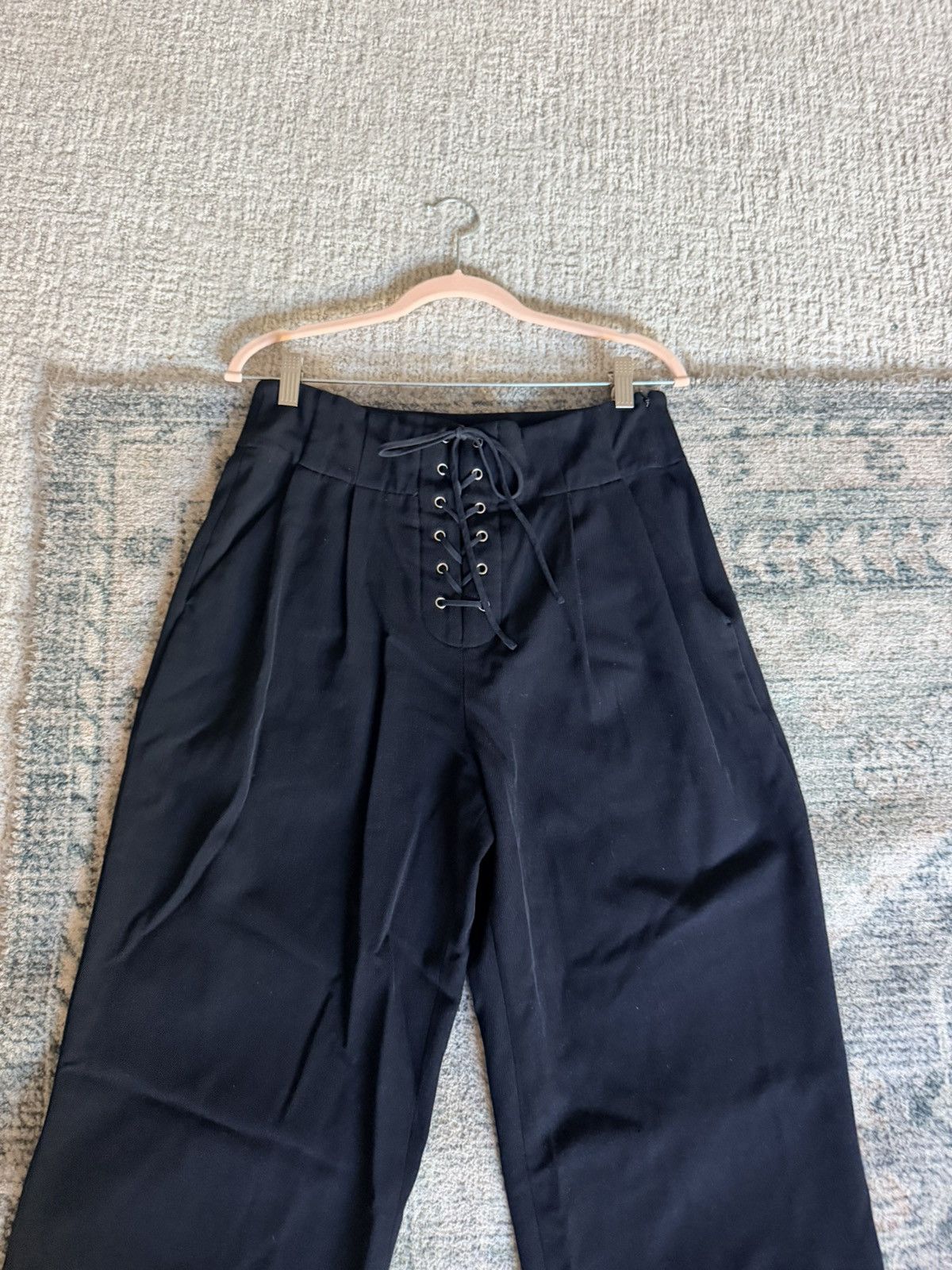 A.L.C. A.L.C. Estrada high waisted wide leg black trouser pants 10 Size 32" / US 10 / IT 46 - 6 Thumbnail